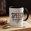 Speech Therapist Coffee Mug | Colorful Lettering Accent Mug