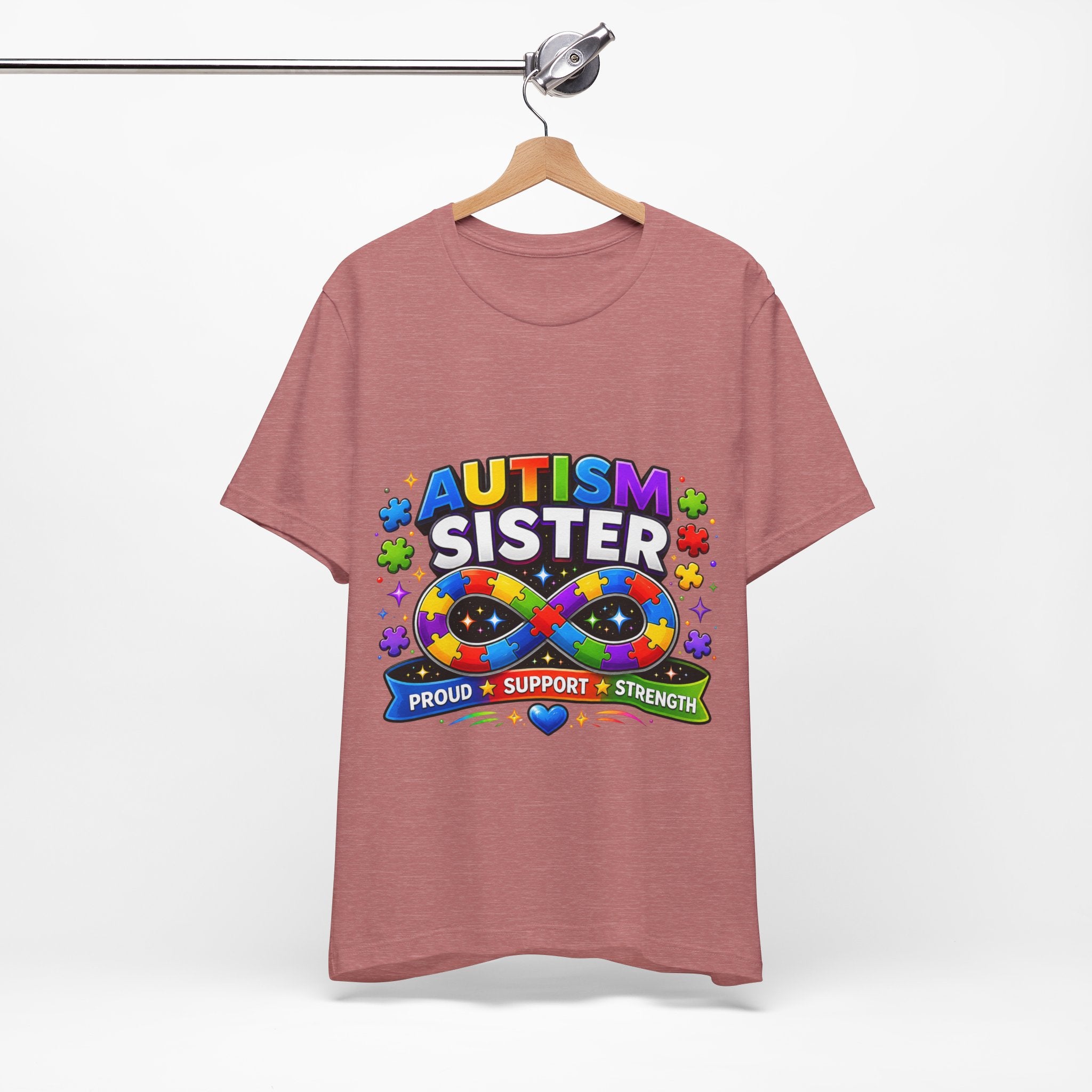 Autism Sister Tee | Puzzle Infinity Support Strength Shirt