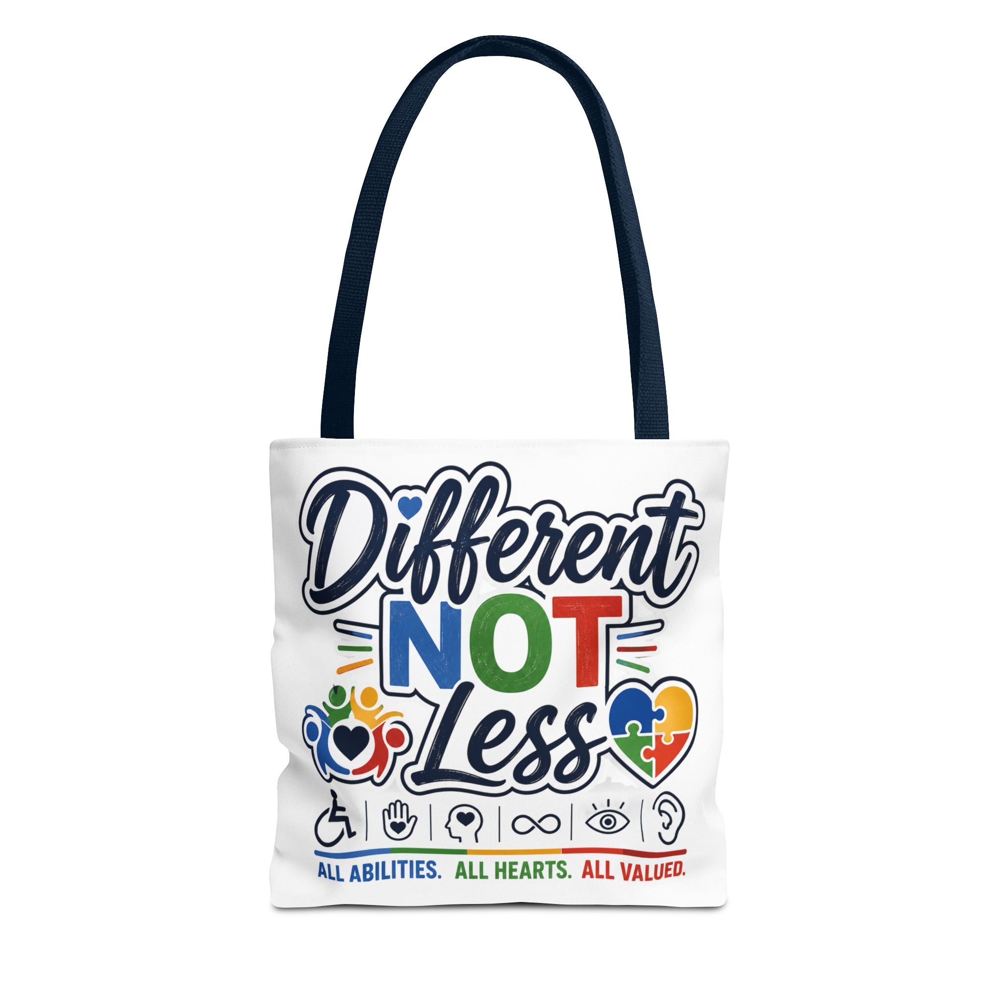 Different Not Less Tote Bag | Neurodiversity Awareness, All Abilities Design