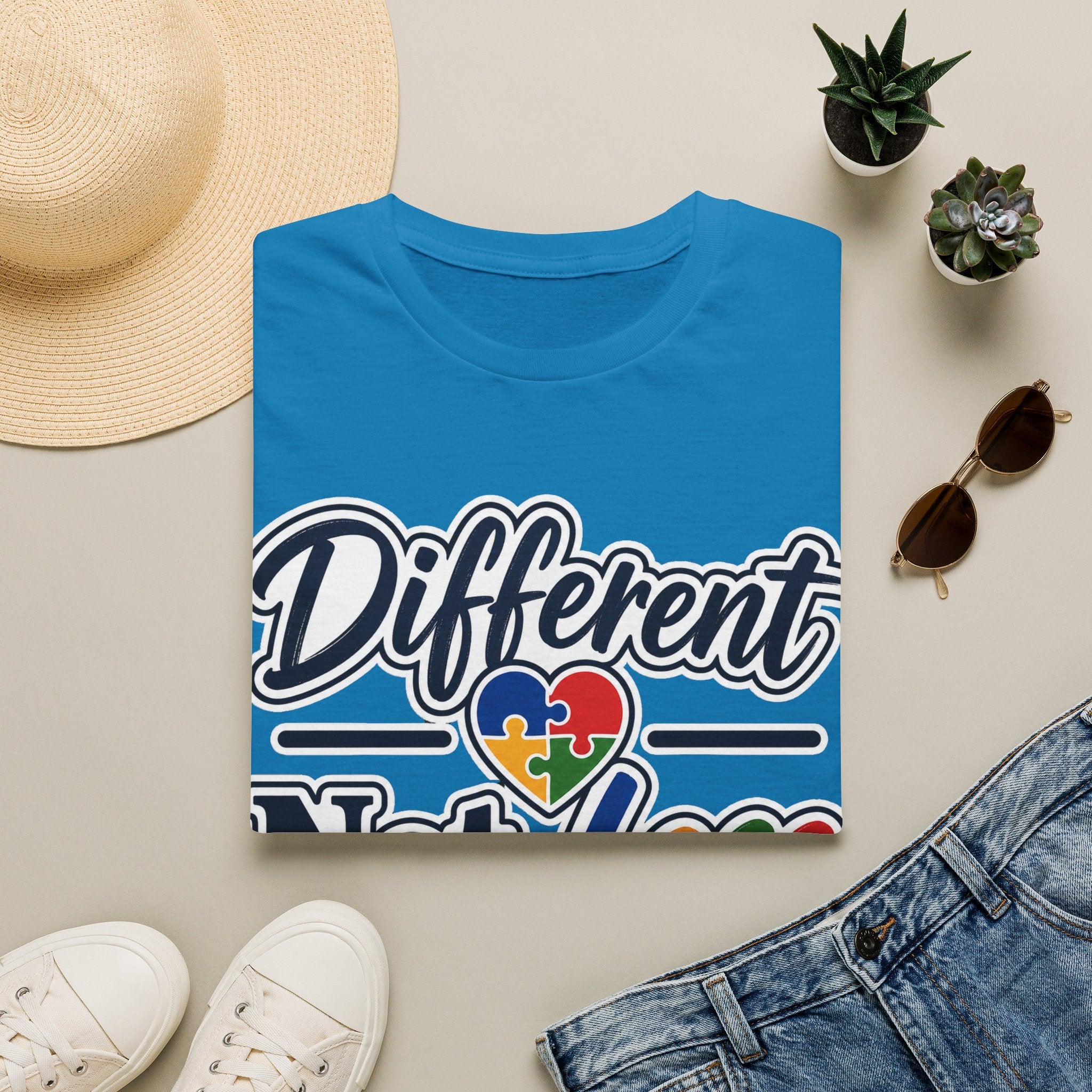Different Not Less T-Shirt | Autism Awareness Puzzle Heart & Infinity Shirt