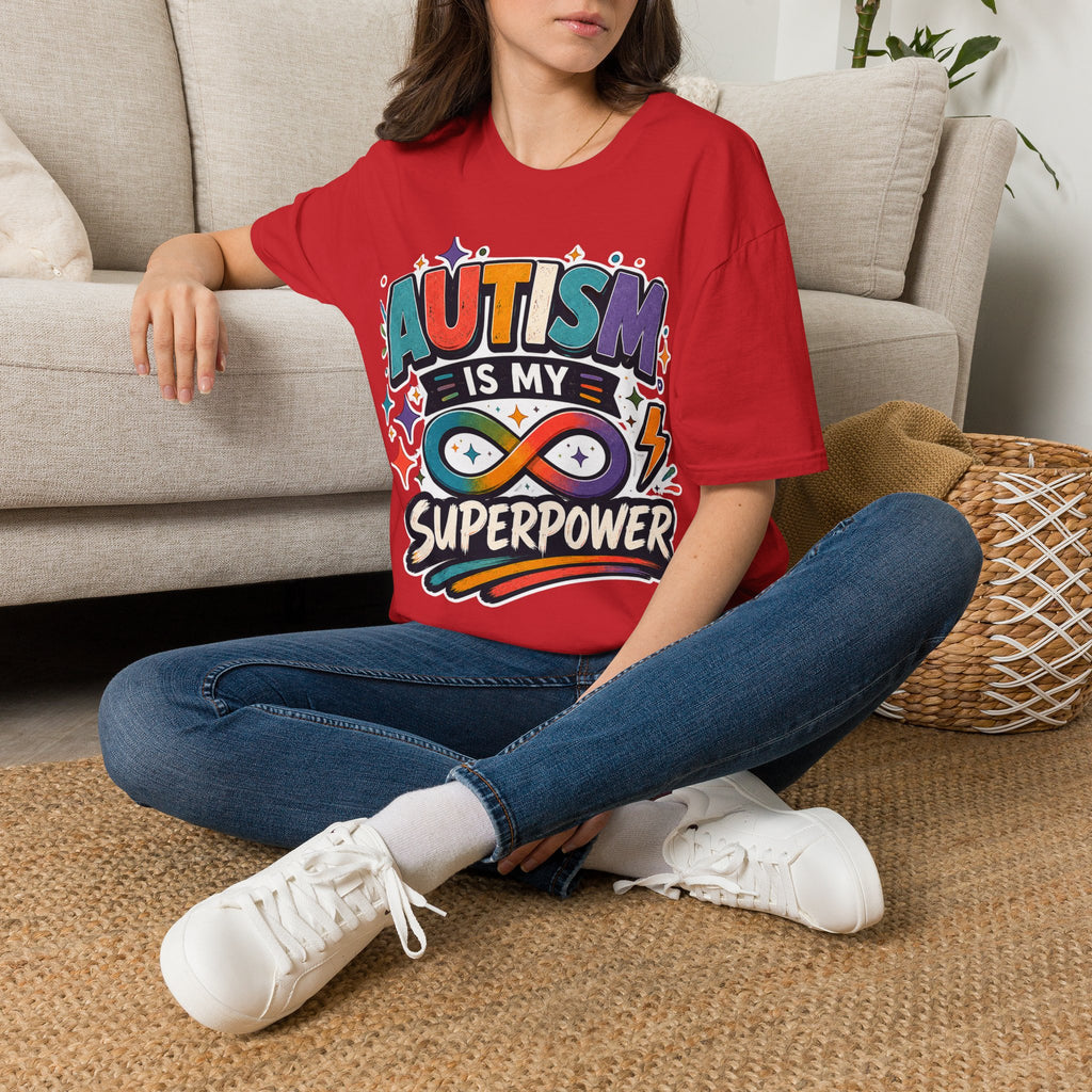 Autism Is My Superpower Shirt Autism Awareness T Shirt Autism Acceptance Tee Infinity Heart Puzzle Design Neurodiversity Gift Unisex