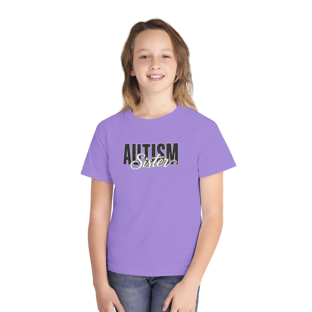 Autism Sister Youth Shirt Kids Autism Sister T Shirt Proud Autism Sibling Tee Autism Awareness Autism Acceptance Gift for Girls