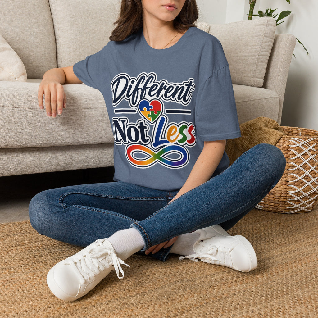 Different Not Less T-Shirt | Autism Awareness Puzzle Heart & Infinity Shirt
