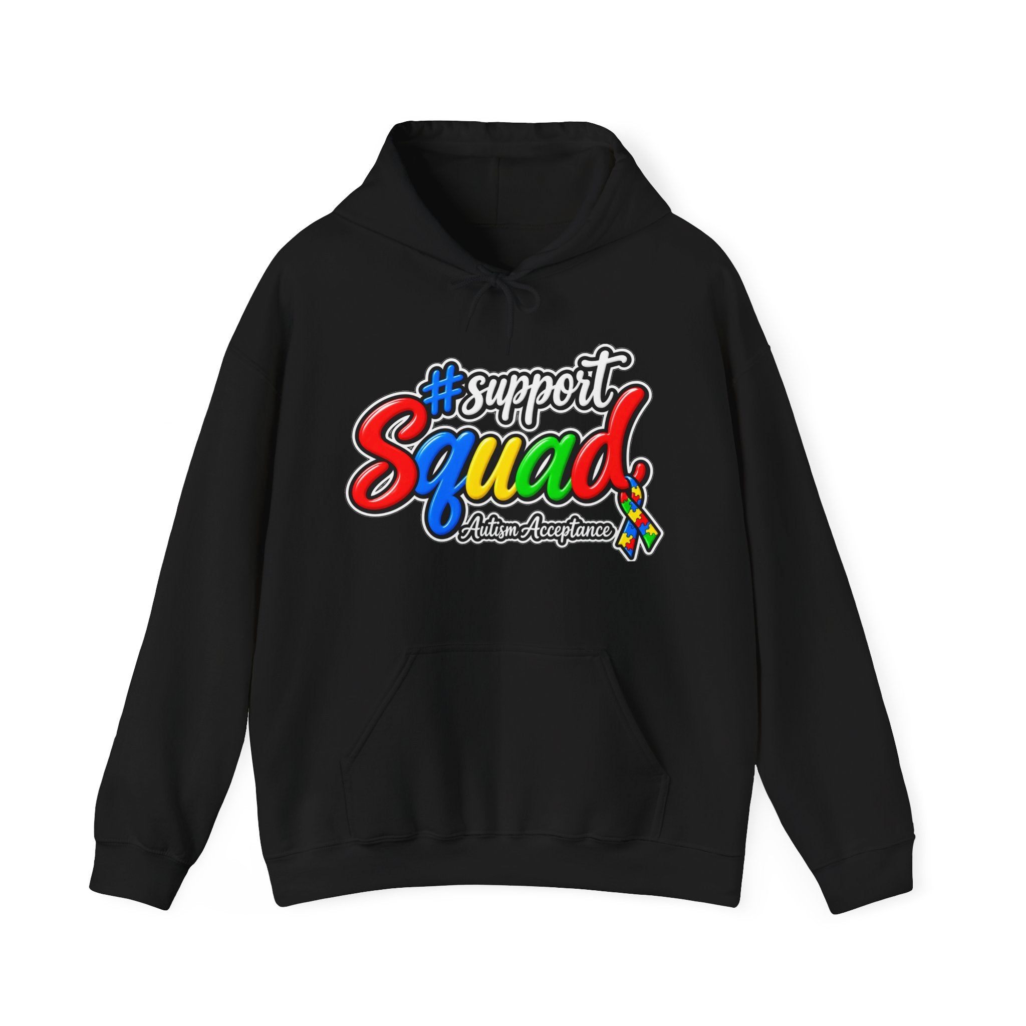 Support Squad Hoodie, Rainbow Autism Awareness Sweatshirt, Autism Acceptance Crewneck, Matching Family Autism Squad Gift