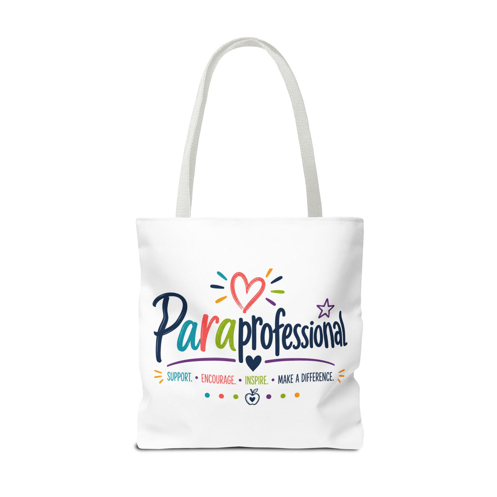 Paraprofessional Heart Logo Tote Bag | School Staff Appreciation