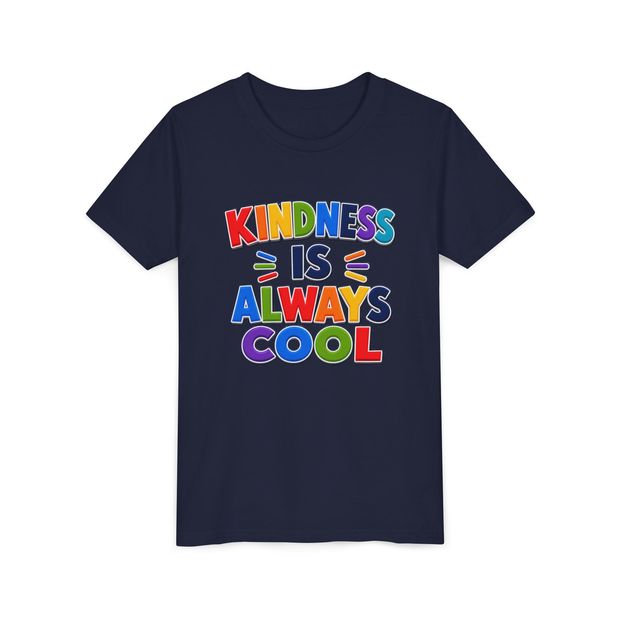 Kindness Is Always Cool youth tee | Rainbow Positive Message Shirt