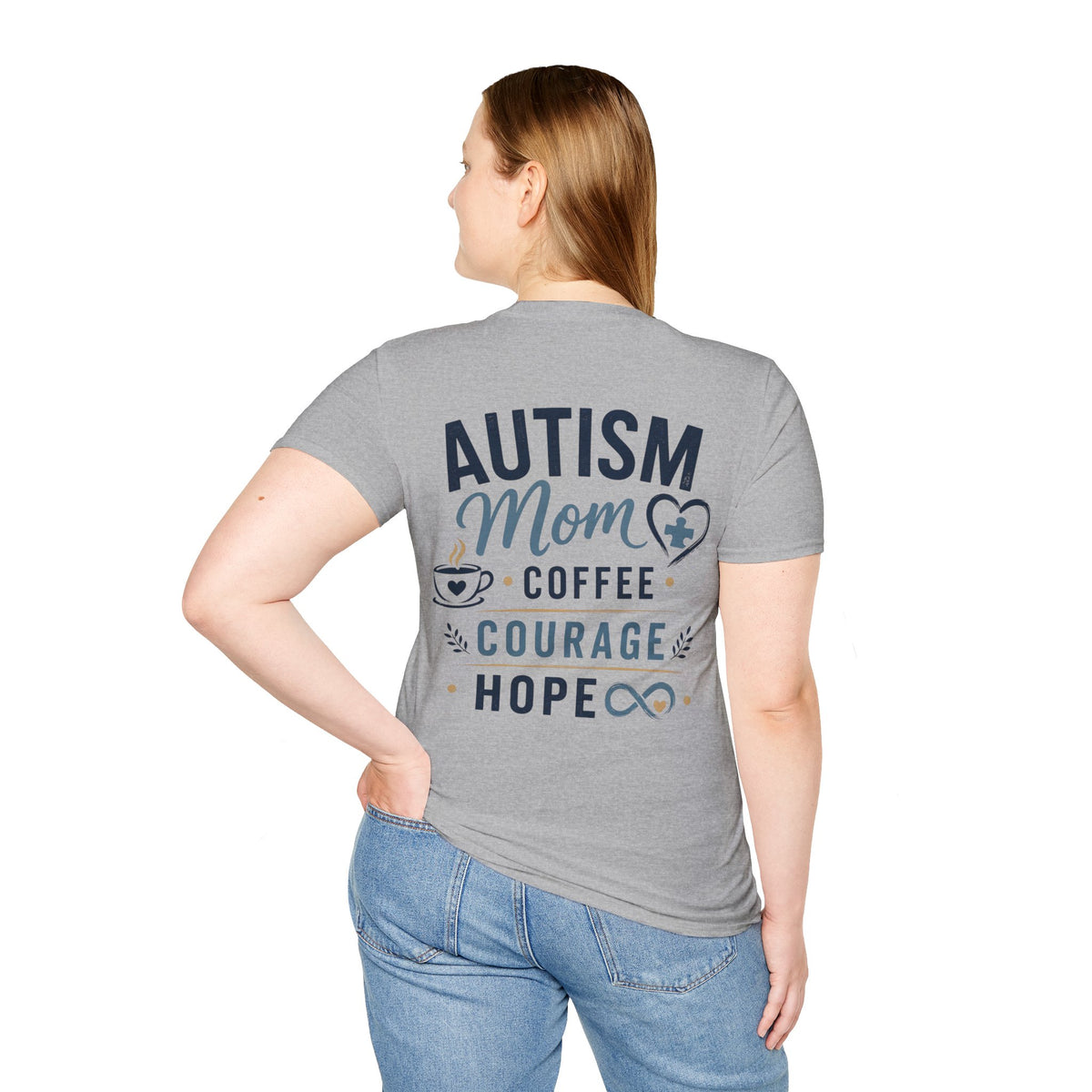 Autism Mom Shirt | Coffee Courage Hope Tee | Autism Mama T-Shirt | Special Needs Mom Gift | Autism Awareness Apparel | Neurodiversity