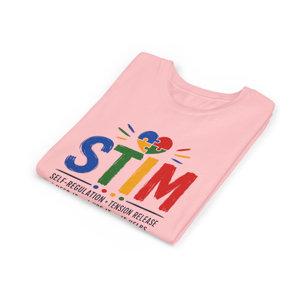 Sensory STIM Pride Heart Youth Tee | Autism Sensory Regulation Shirt