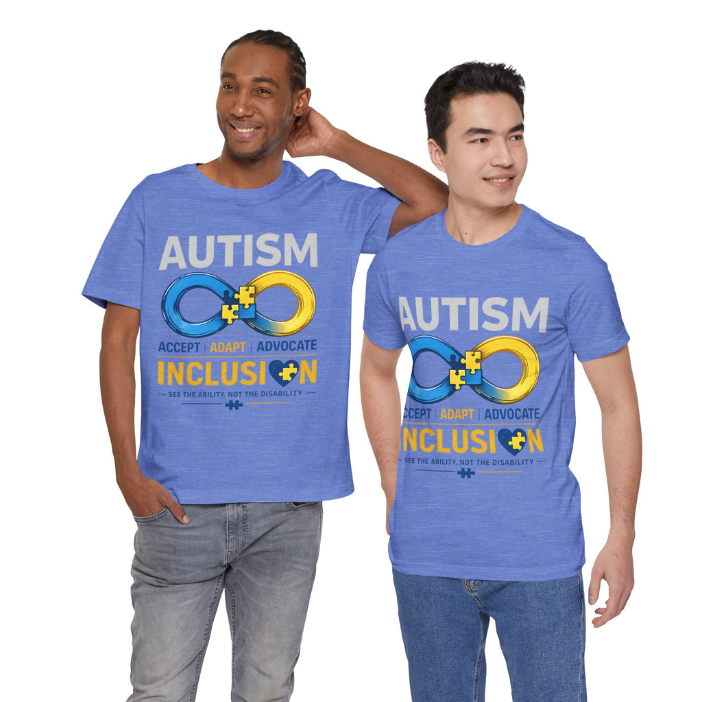 Autism Inclusion Infinity Symbol Tee | Inclusion, Accept Adapt Advocate