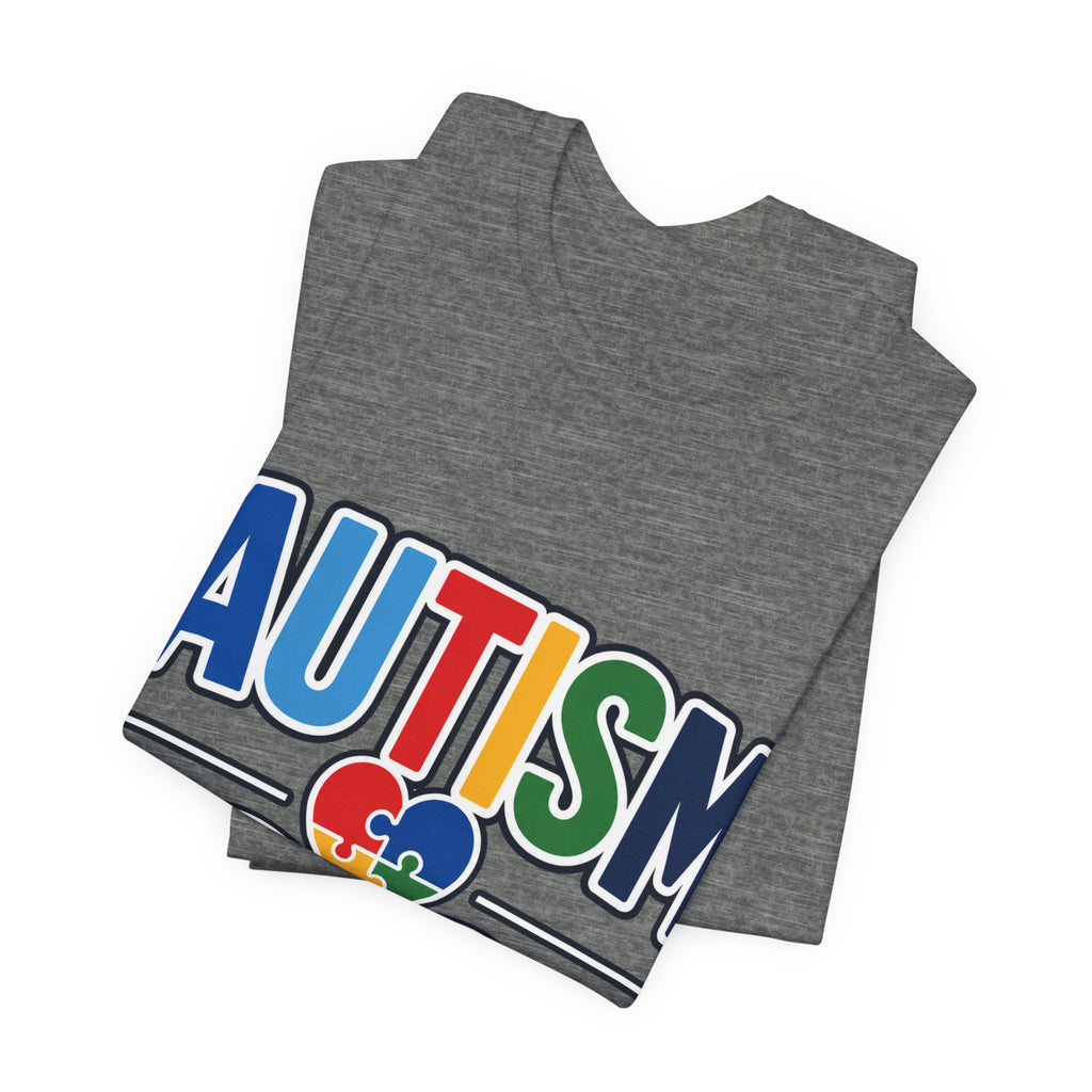 Autism Dad Shirt | Proud Autism Father T-Shirt | Colorful Puzzle Heart Infinity Design | Autism Awareness Gift for Dad | Autism Acceptance Tee