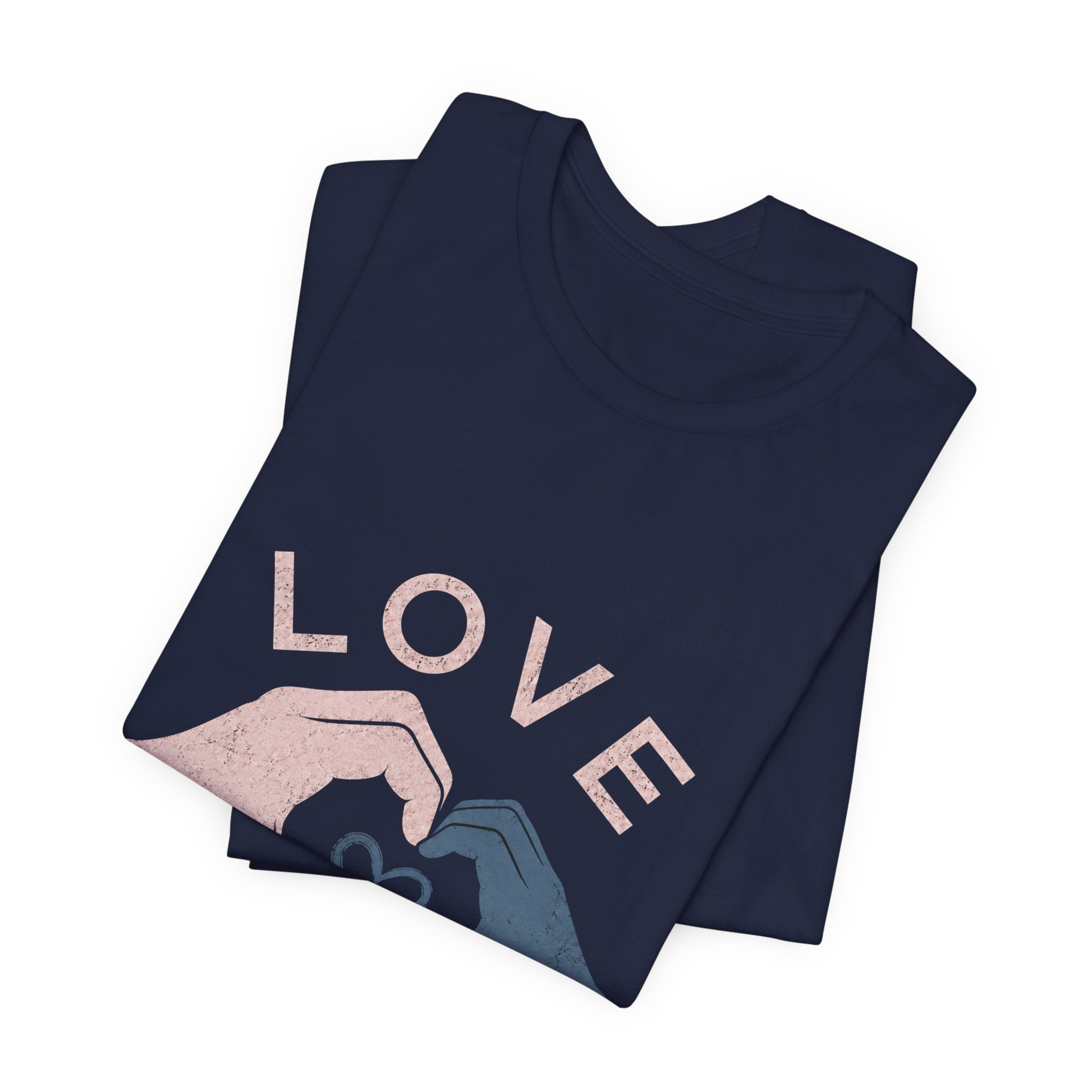 Love Makes Us Strong Autism Acceptance T-Shirt | Heart Hands Tee