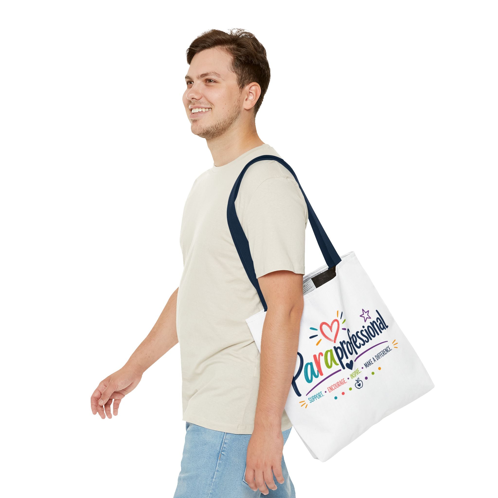 Paraprofessional Heart Logo Tote Bag | School Staff Appreciation