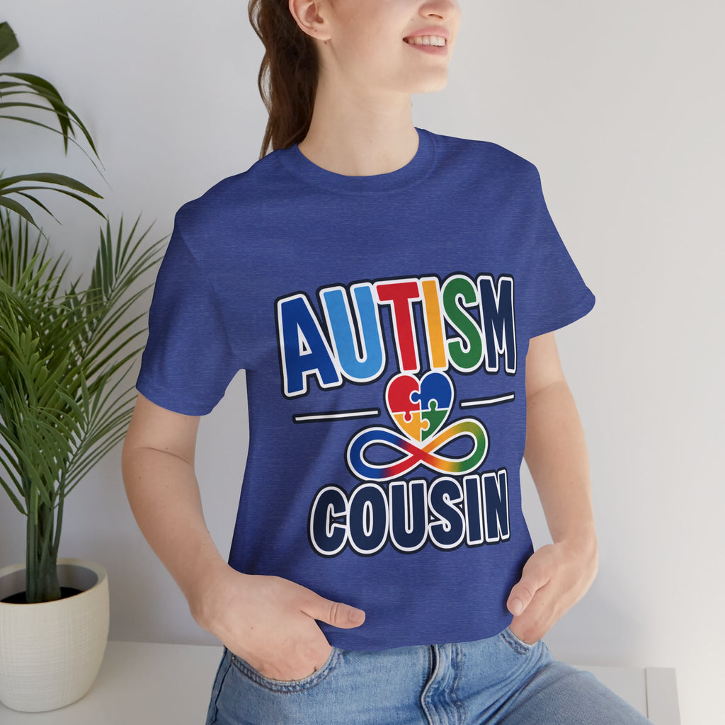 Autism Cousin Shirt | Proud Autism Cousin T-Shirt | Puzzle Heart Infinity Design | Autism Awareness & Acceptance Gift | Special Needs Family Apparel Tee