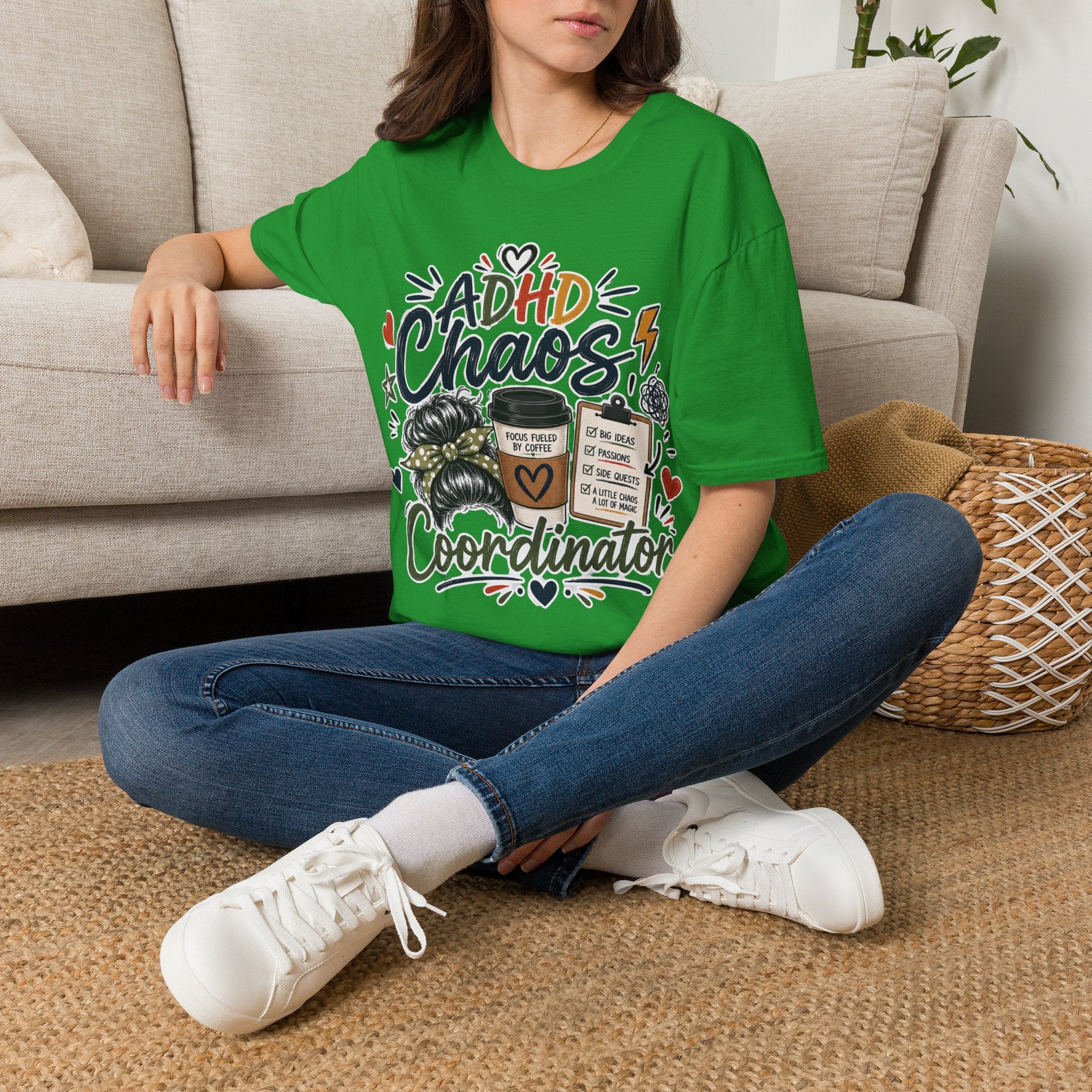 ADHD Chaos Coordinator Shirt | Funny ADHD T-Shirt | ADHD Awareness Graphic Shirt | Mental Health Gift | Coffee & Chaos Apparel