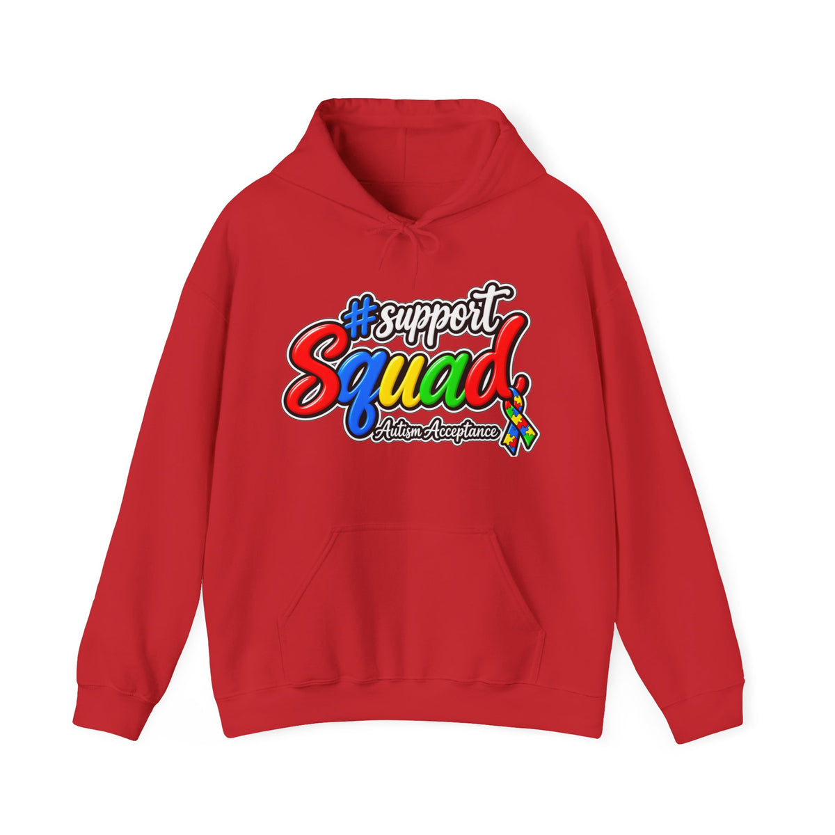 Support Squad Hoodie, Rainbow Autism Awareness Sweatshirt, Autism Acceptance Crewneck, Matching Family Autism Squad Gift