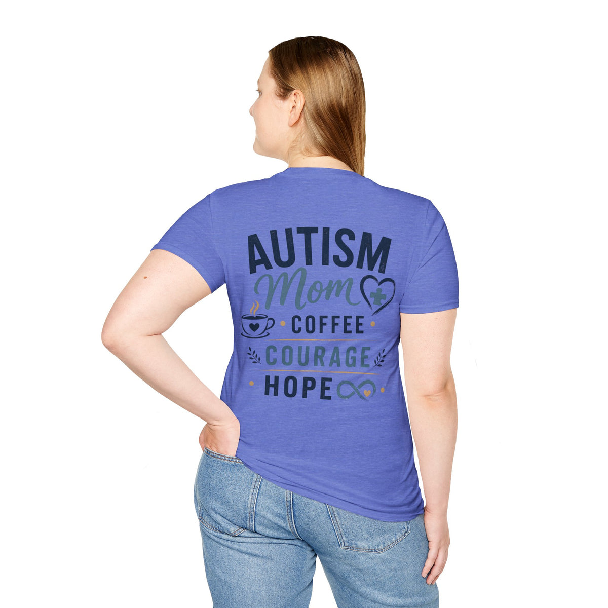 Autism Mom Shirt | Coffee Courage Hope Tee | Autism Mama T-Shirt | Special Needs Mom Gift | Autism Awareness Apparel | Neurodiversity
