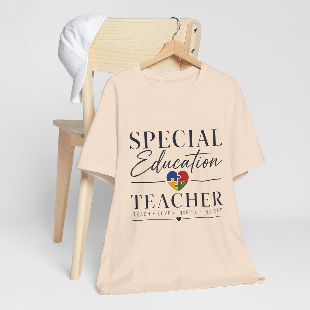 Special Education Teacher Shirt | Teach Love Inspire T-Shirt | Puzzle Heart Graphic Tee | Autism Acceptance Gift | Inclusive Teacher