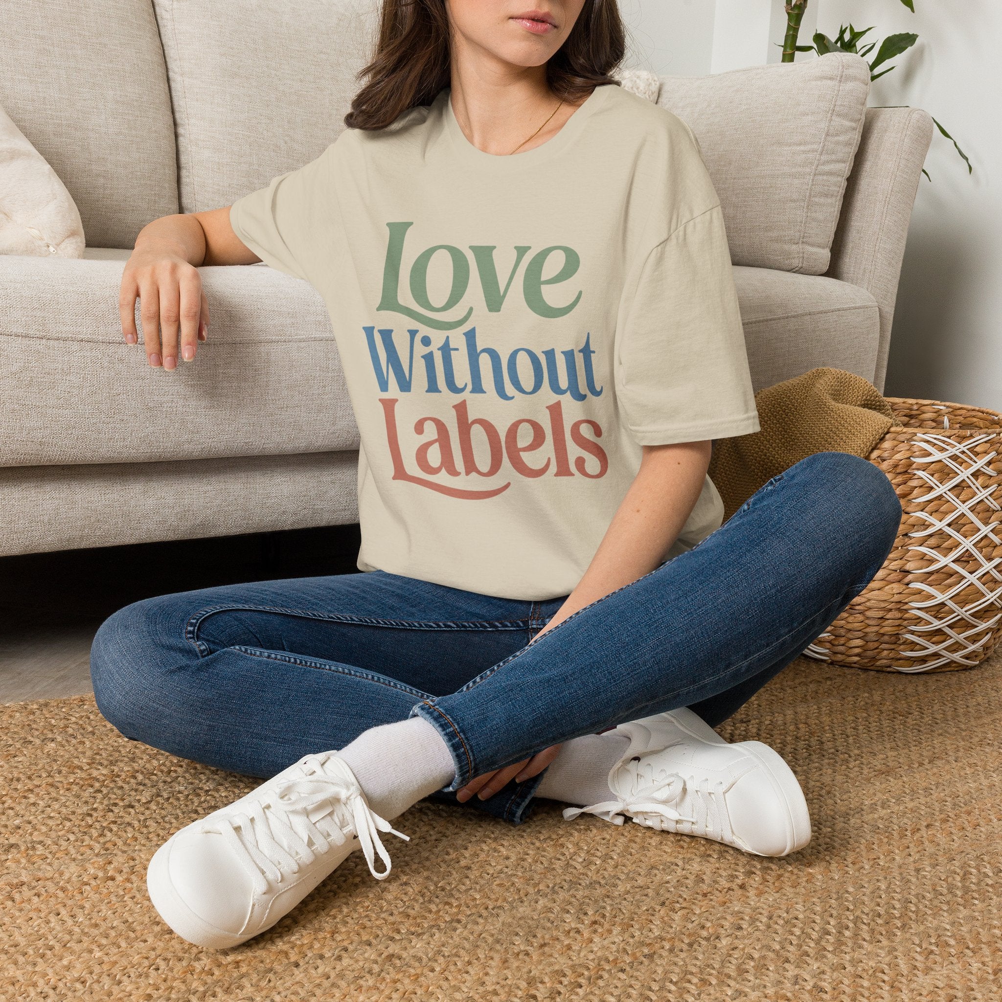 Love Without Labels T-Shirt, Inclusive Typography Tee, Autism Acceptance Shirt, Disability Inclusion Gift, Special Education Teacher Tee