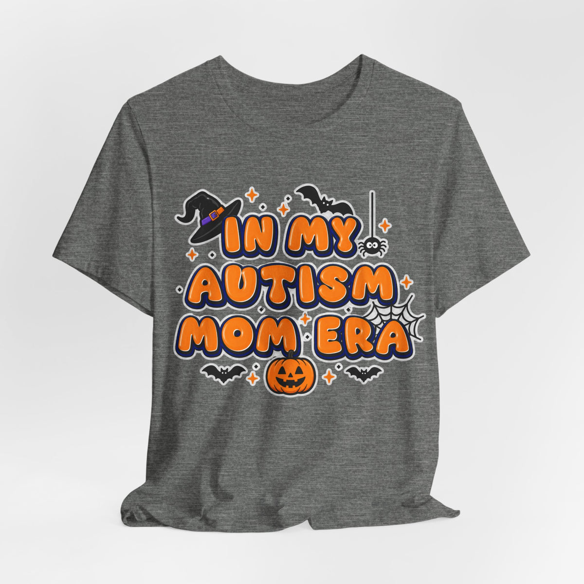 In My Autism Mom Era Tee | Halloween Pumpkin Witch Bat Spiderweb
