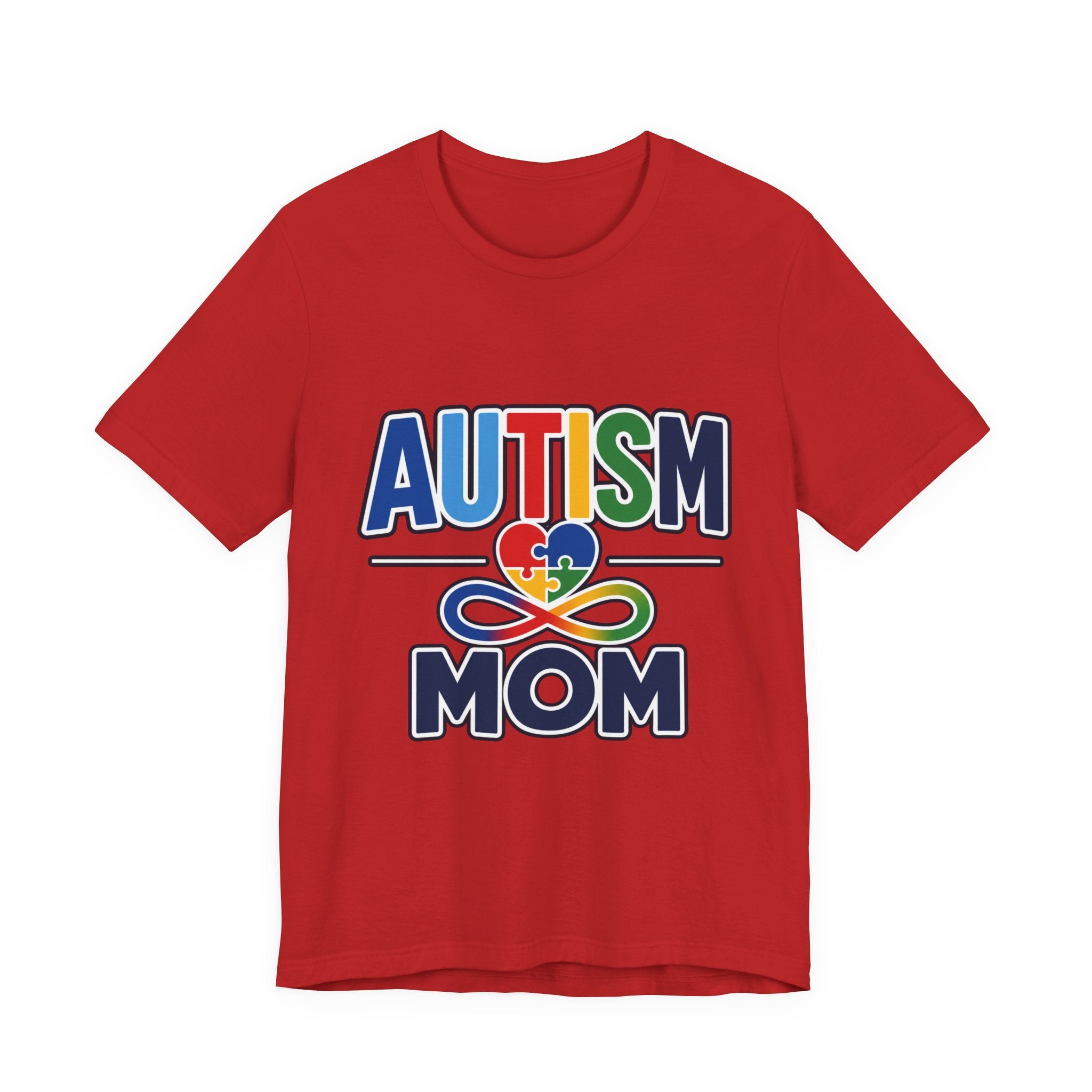 Autism Mom Shirt | Rainbow Puzzle Heart Infinity T-Shirt | Proud Autism Mom Tee | Autism Awareness & Acceptance Gift for Mothers