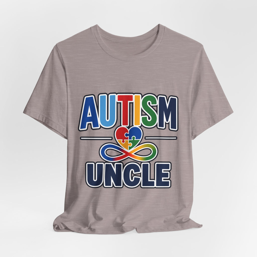 Autism Uncle Shirt | Proud Autism Uncle T-Shirt | Colorful Puzzle Ribbon Infinity Design | Autism Awareness & Acceptance Gift | Special Needs Family Apparel