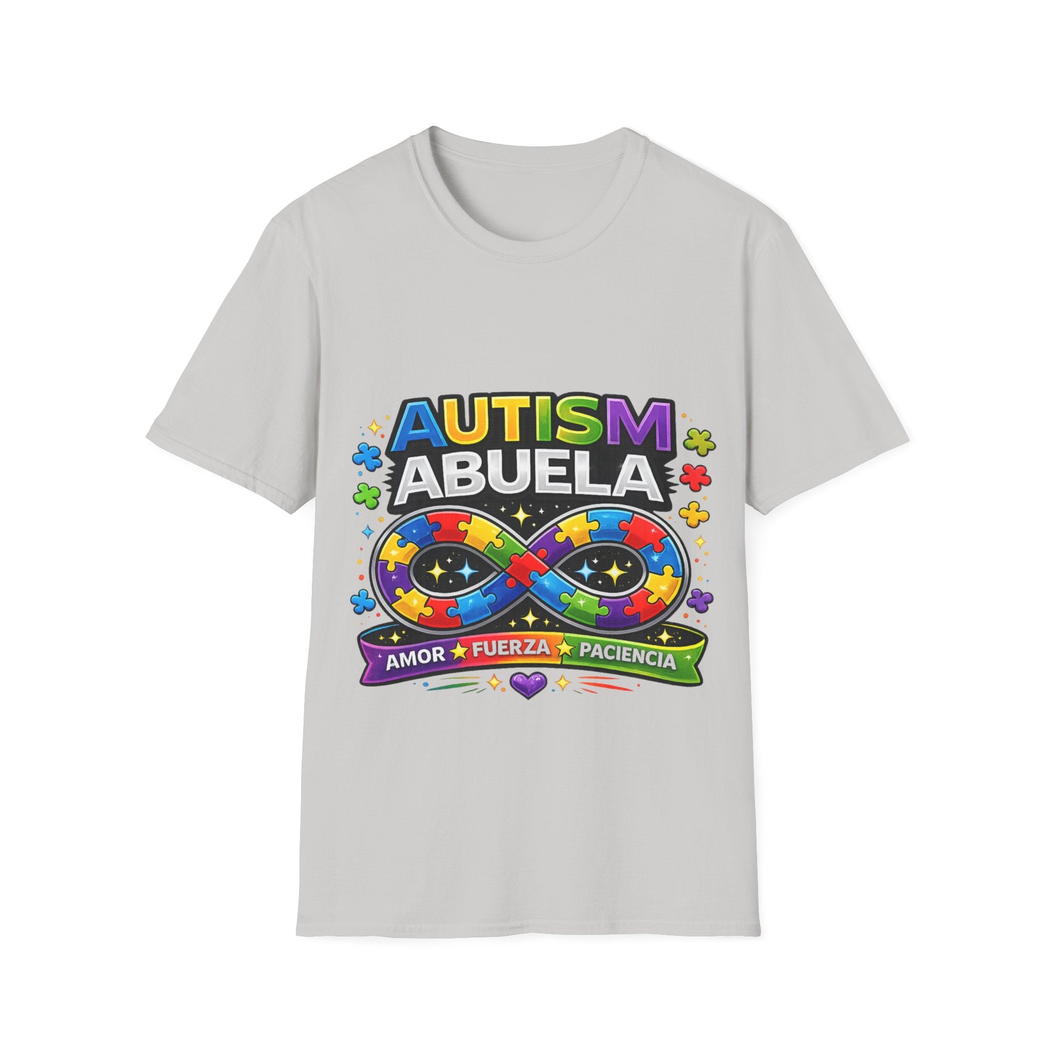 Autism Abuela T-Shirt | Rainbow Puzzle Infinity Design