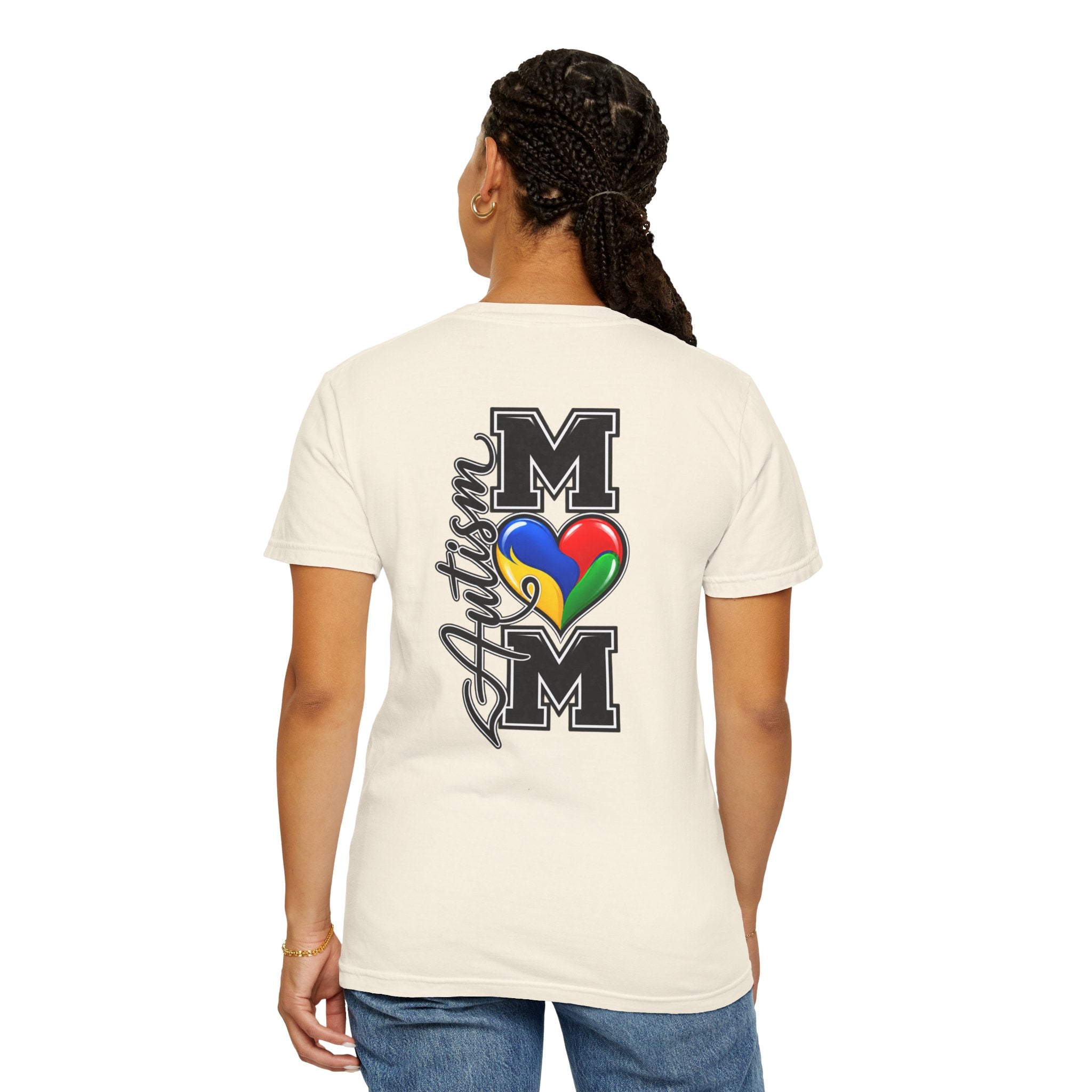 Autism Mom T-Shirt, Letter M Puzzle Heart Shirt, Autism Awareness Mom Tee, Autism Acceptance Gift, Neurodiversity Family Apparel