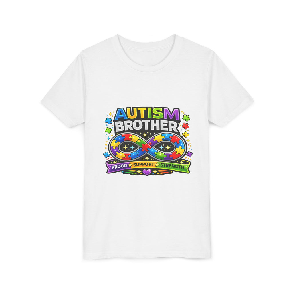 Autism Brother Shirt | Autism Sibling Tee | Infinity Puzzle Shirt | Proud Support Strength | Autism Acceptance Gift for Brother