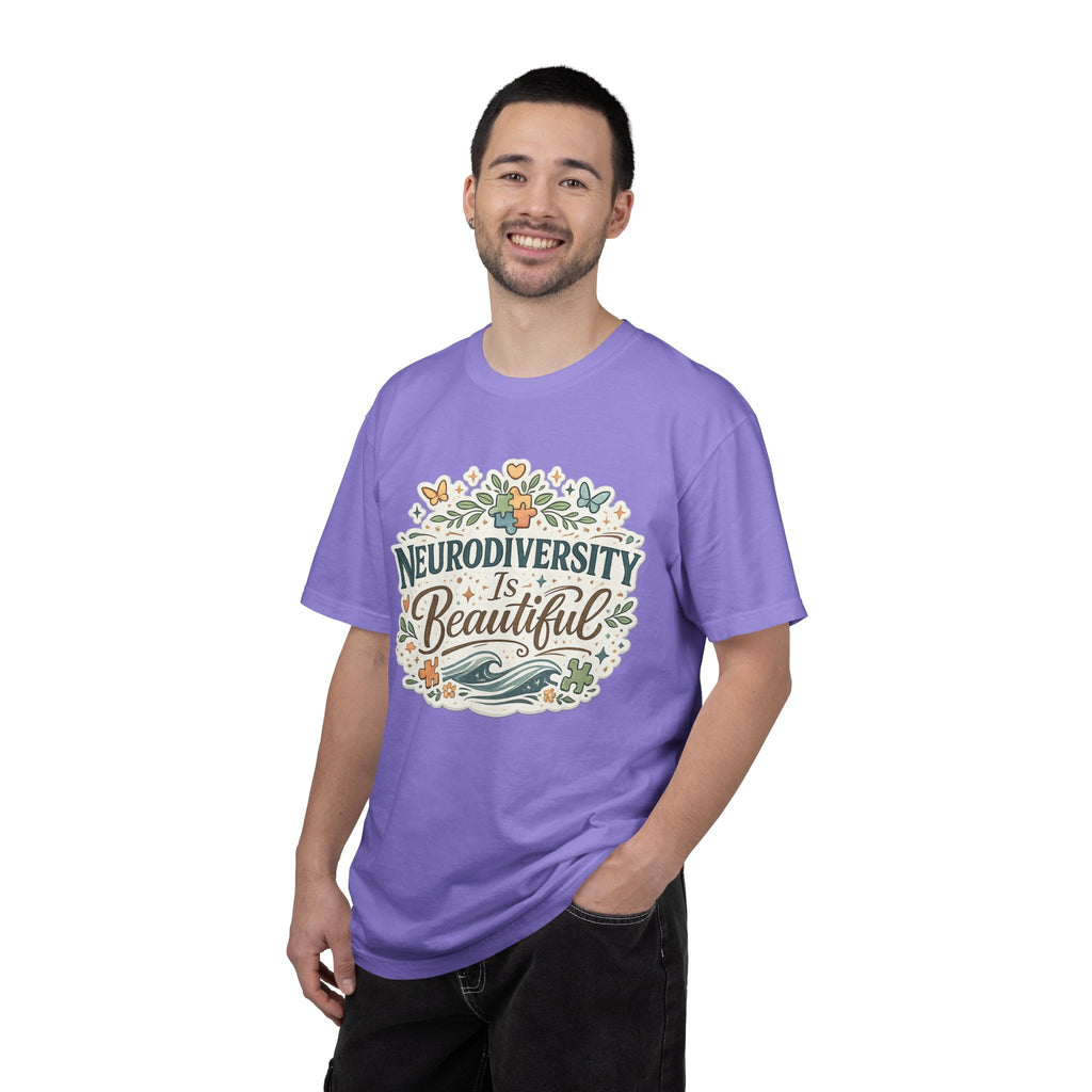 Neurodiversity Is Beautiful T-shirt | Floral Wave Awareness Tee