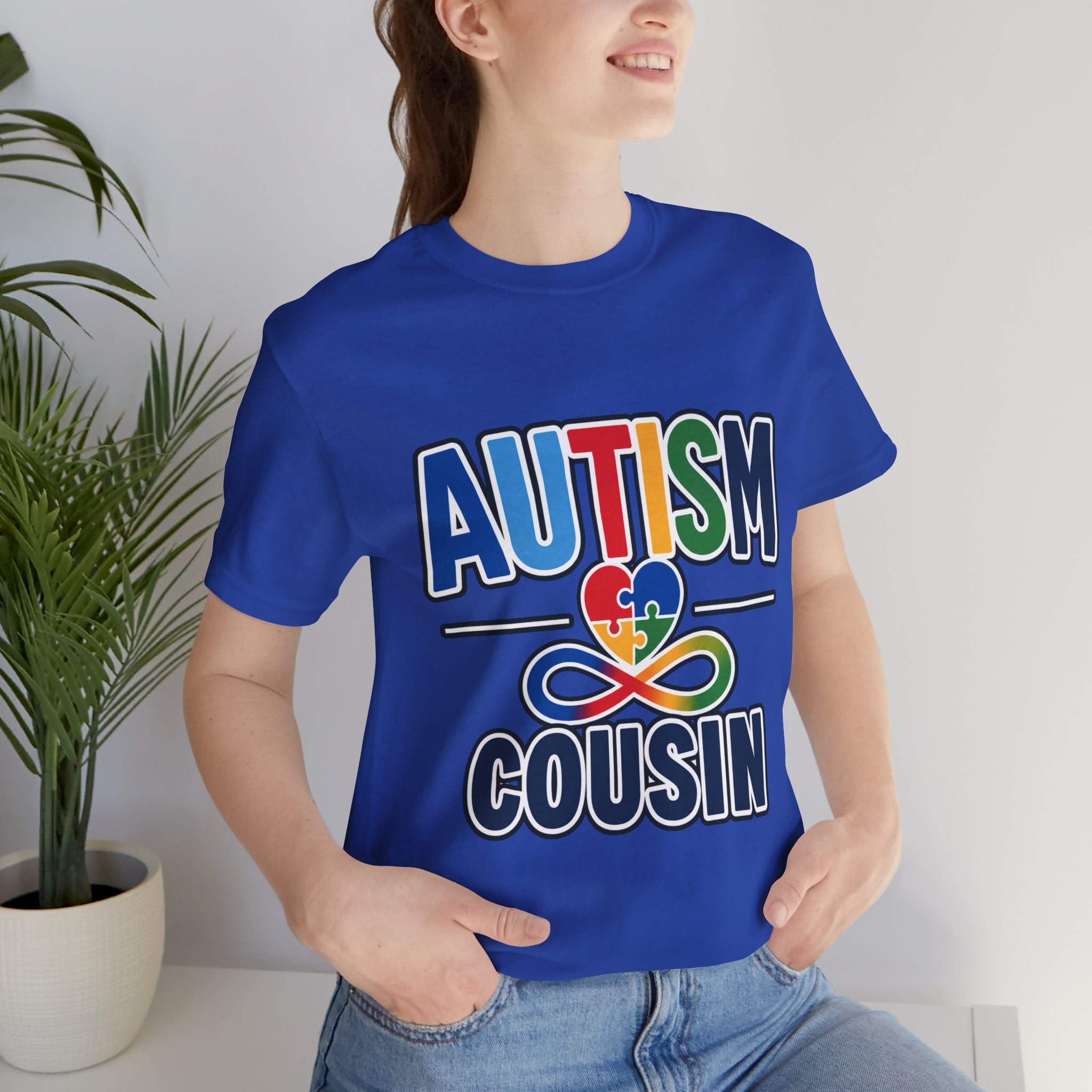 Autism Cousin Shirt | Proud Autism Cousin T-Shirt | Puzzle Heart Infinity Design | Autism Awareness & Acceptance Gift | Special Needs Family Apparel Tee