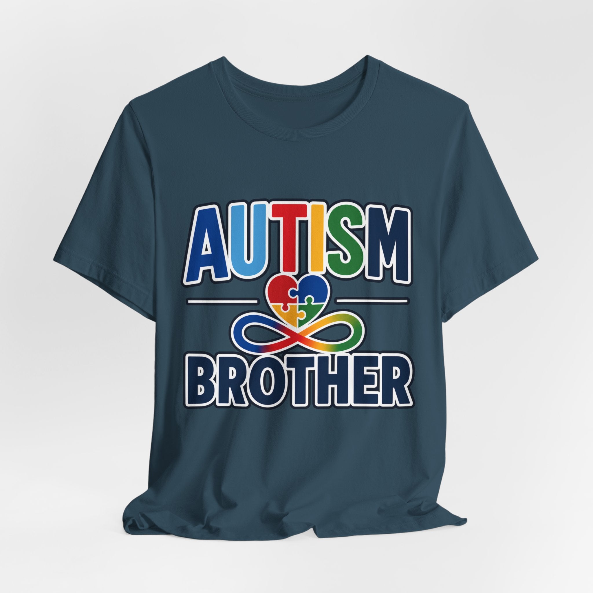 Autism Brother Shirt | Puzzle Heart Infinity T-Shirt | Proud Autism Sibling Tee | Autism Awareness & Acceptance Gift for Brother