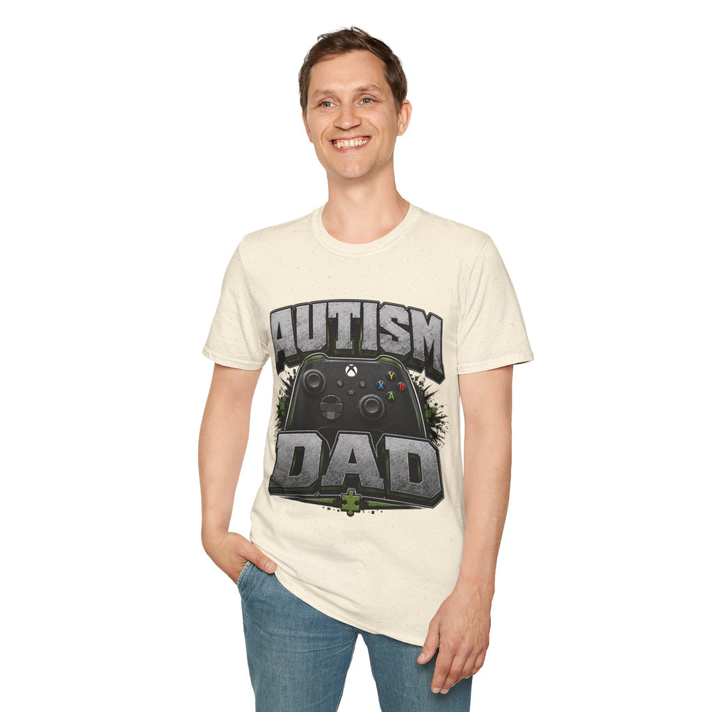 Autism Dad T-Shirt | Video Game Controller Awareness Tee