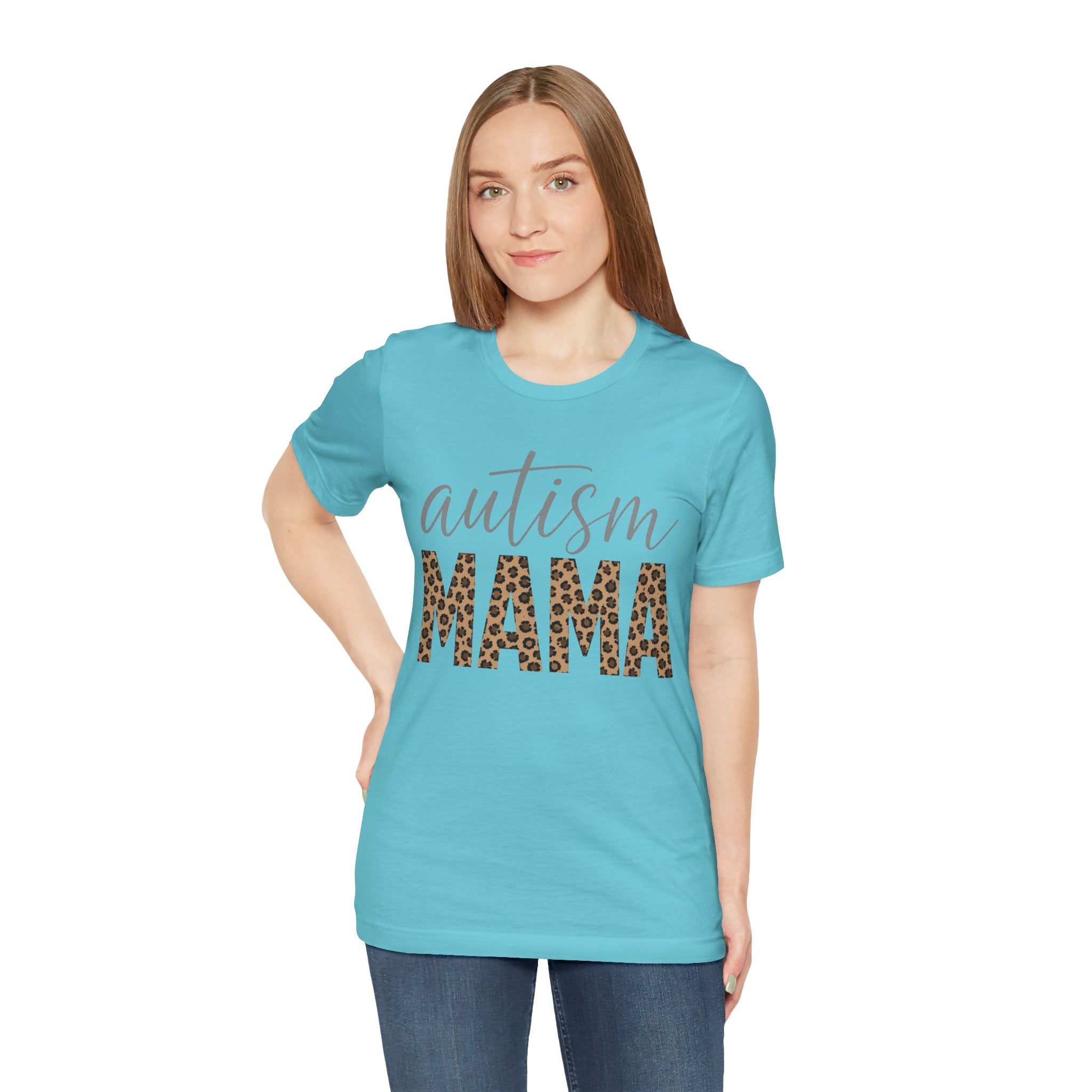 Autism Mama Leopard Print T-Shirt