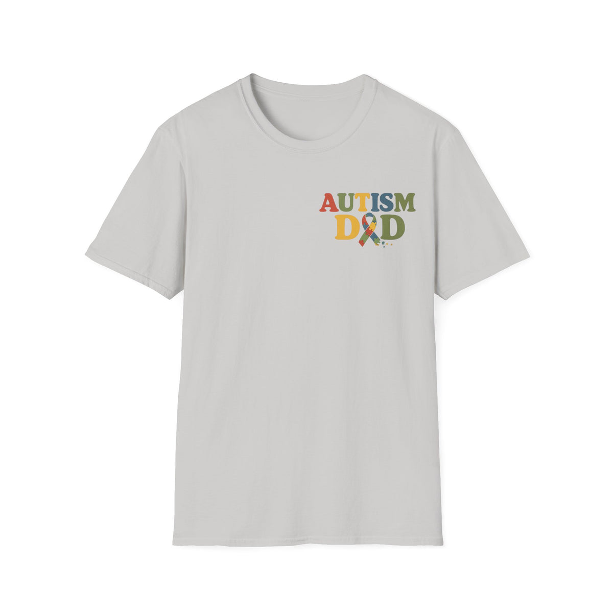 Autism Dad T-Shirt | Rainbow Puzzle Support Tee
