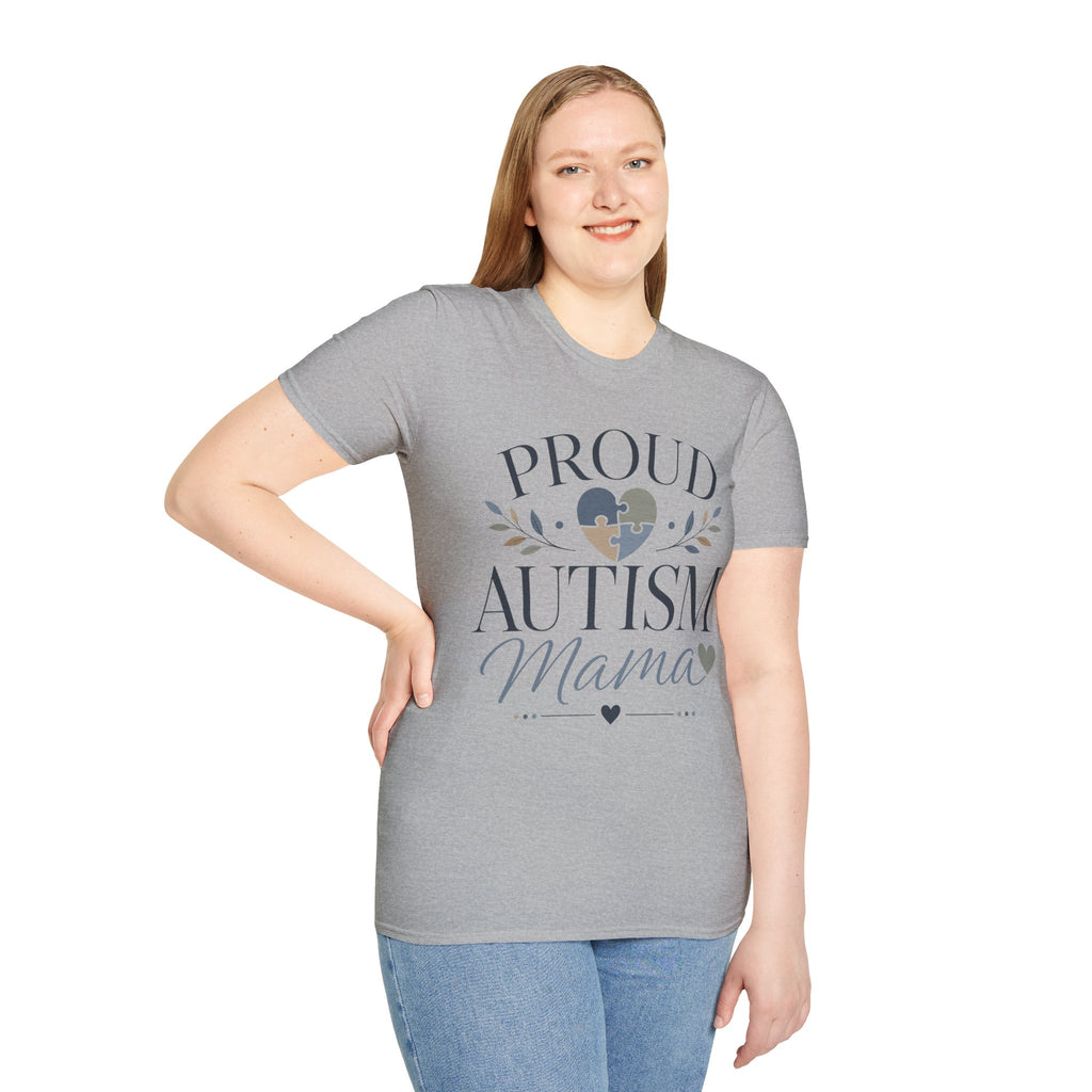 Proud Autism Mama T-Shirt | Puzzle Heart Awareness Tee | Special Needs