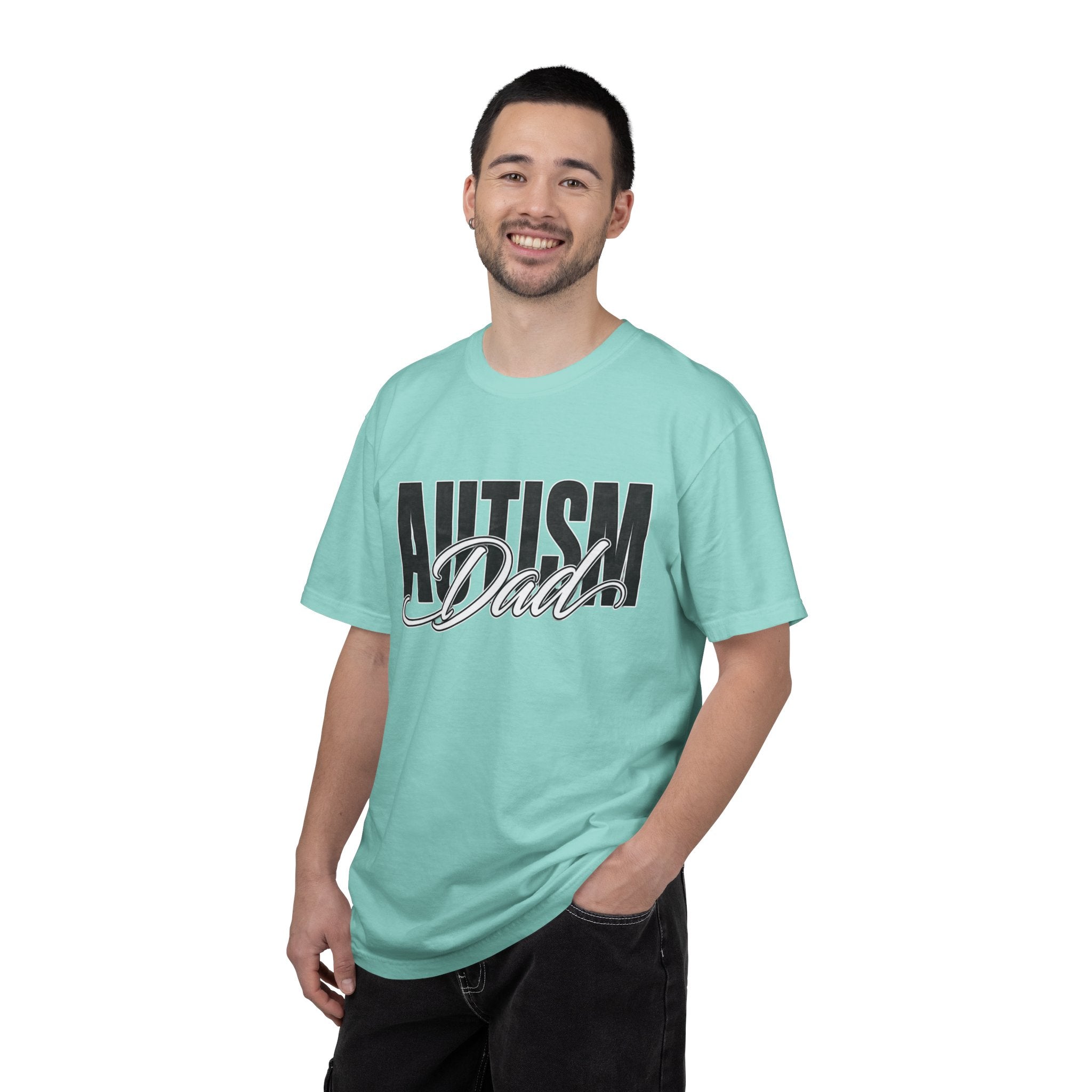 Autism Dad Shirt Autism Dad T Shirt Proud Autism Father Rainbow Block Letter Tee Autism Awareness Autism Acceptance Gift for Dad