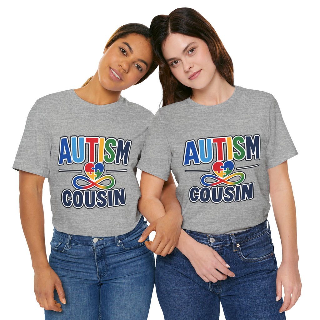 Autism Cousin Shirt | Proud Autism Cousin T-Shirt | Puzzle Heart Infinity Design | Autism Awareness & Acceptance Gift | Special Needs Family Apparel Tee