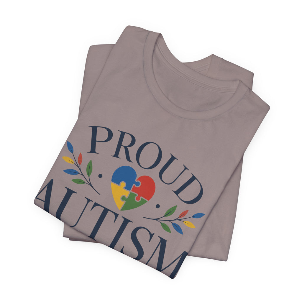 Proud Autism Mama T-Shirt | Puzzle Heart Mom Tee