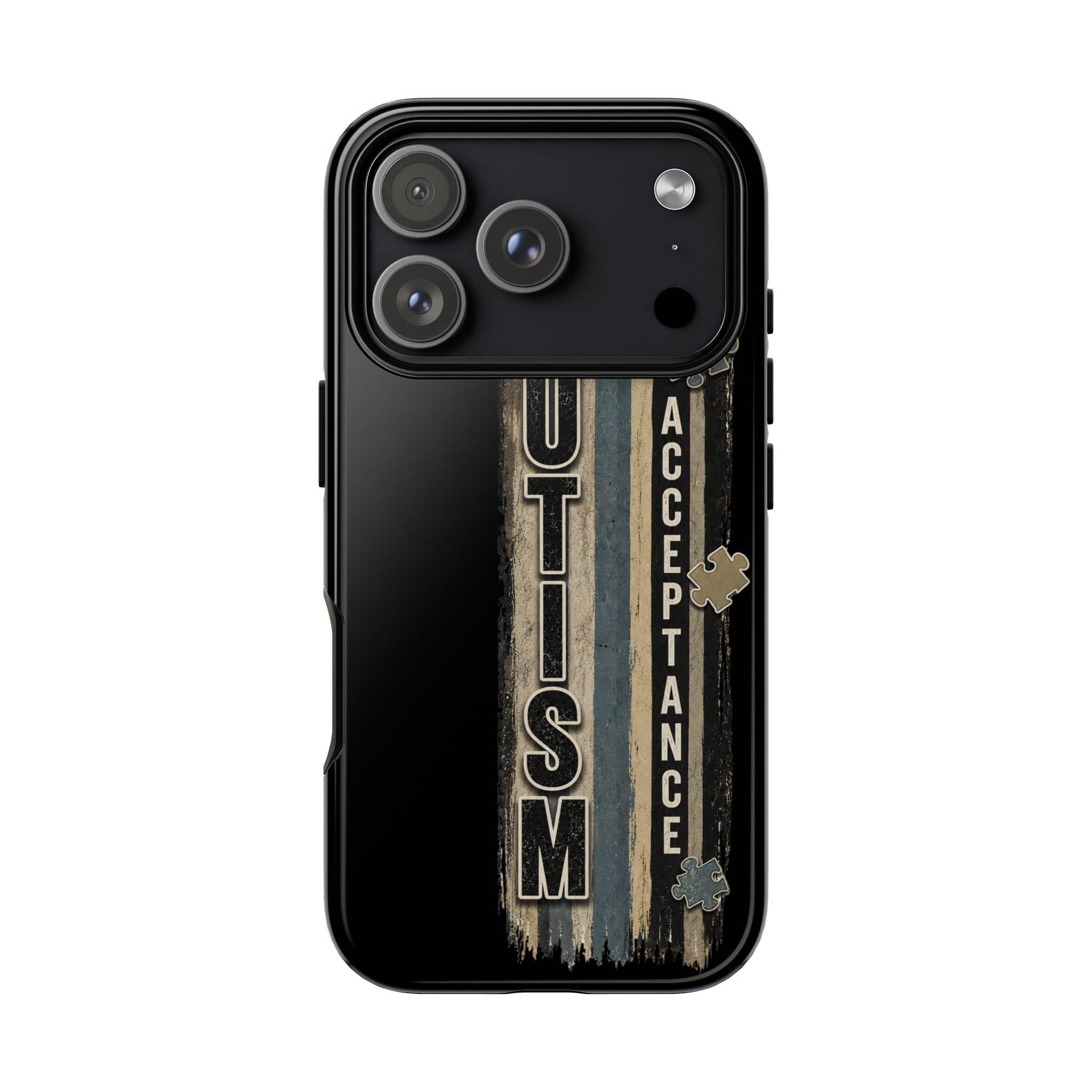 Autism Acceptance Phone Case Puzzle Piece Flag iPhone Samsung Tough Case Autism Awareness Neurodiversity Gift Special Needs Case
