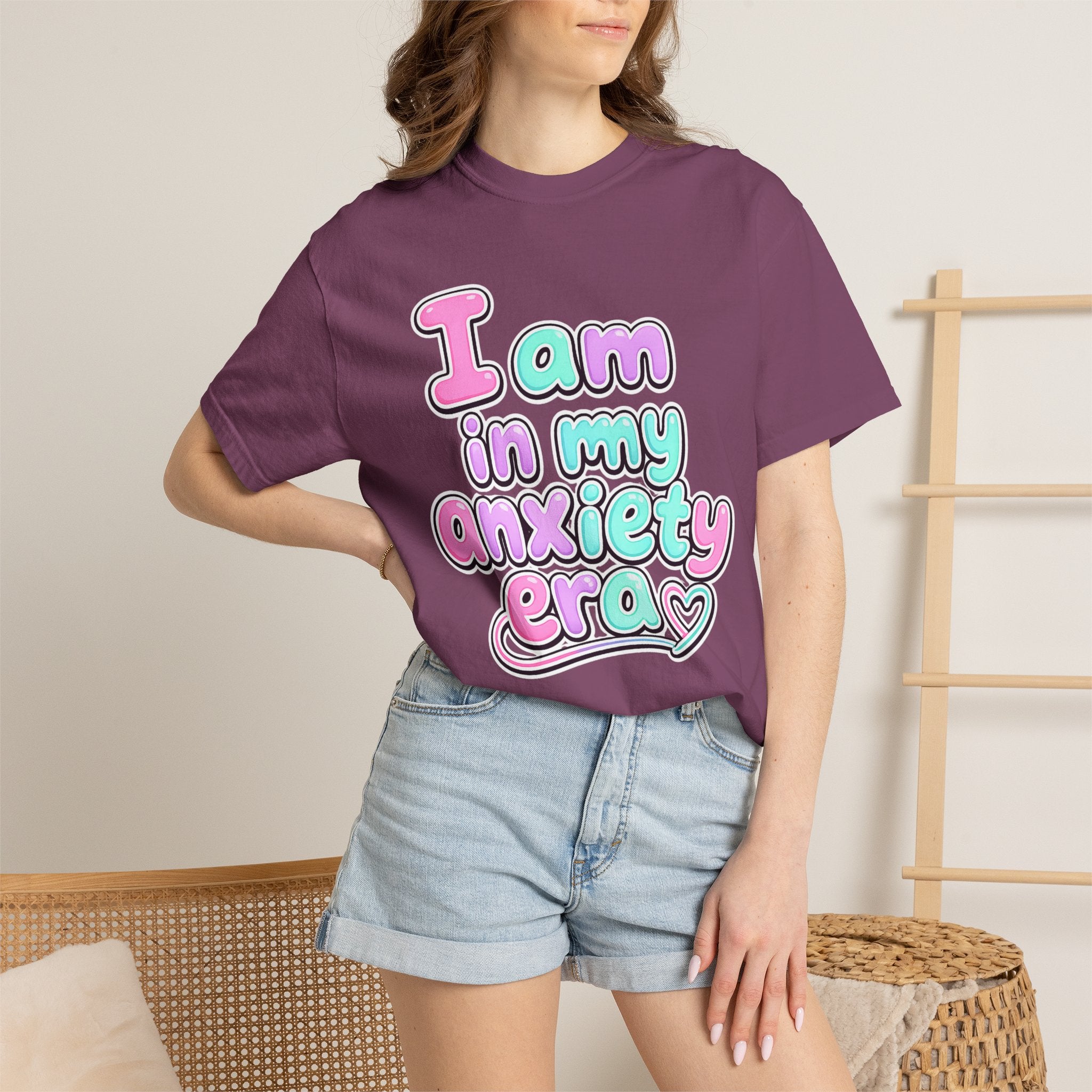 I Am In My Anxiety Era Shirt Anxiety Awareness T Shirt Mental Health Tee Cute Pastel Graphic Shirt Self Care Gift Unisex Apparel