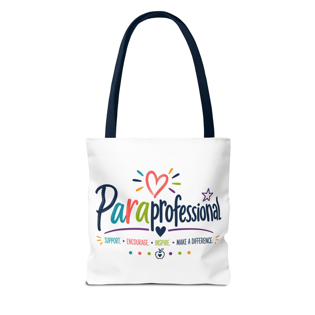 Paraprofessional Heart Logo Tote Bag | School Staff Appreciation
