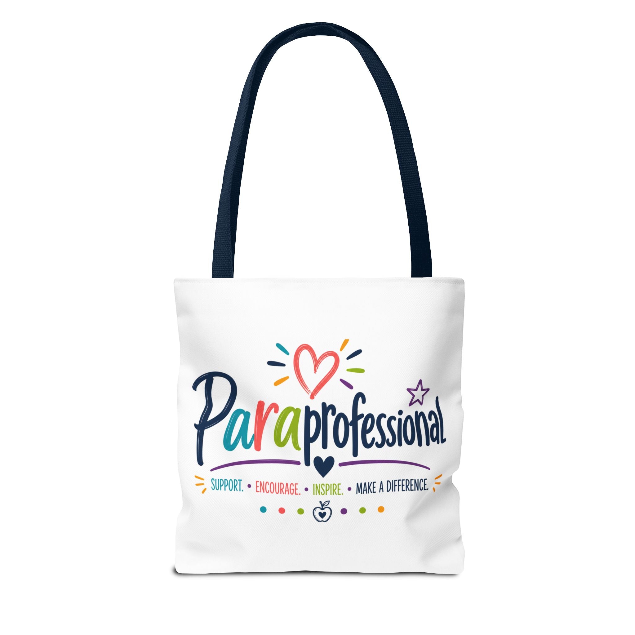 Paraprofessional Heart Logo Tote Bag | School Staff Appreciation
