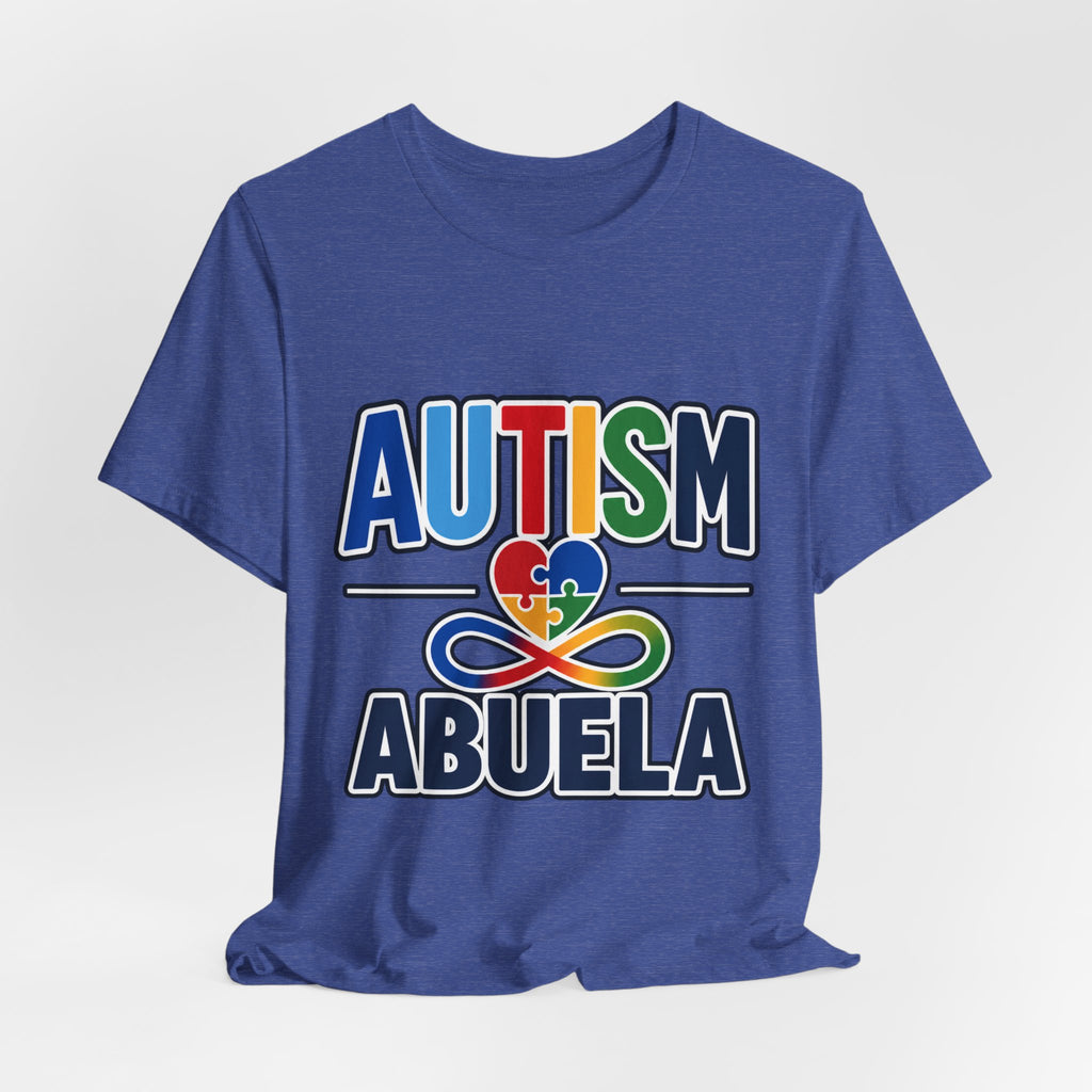 Autism Abuela Shirt | Spanish Autism Grandma T-Shirt | Puzzle Heart Infinity Design | Autism Awareness & Acceptance Gift