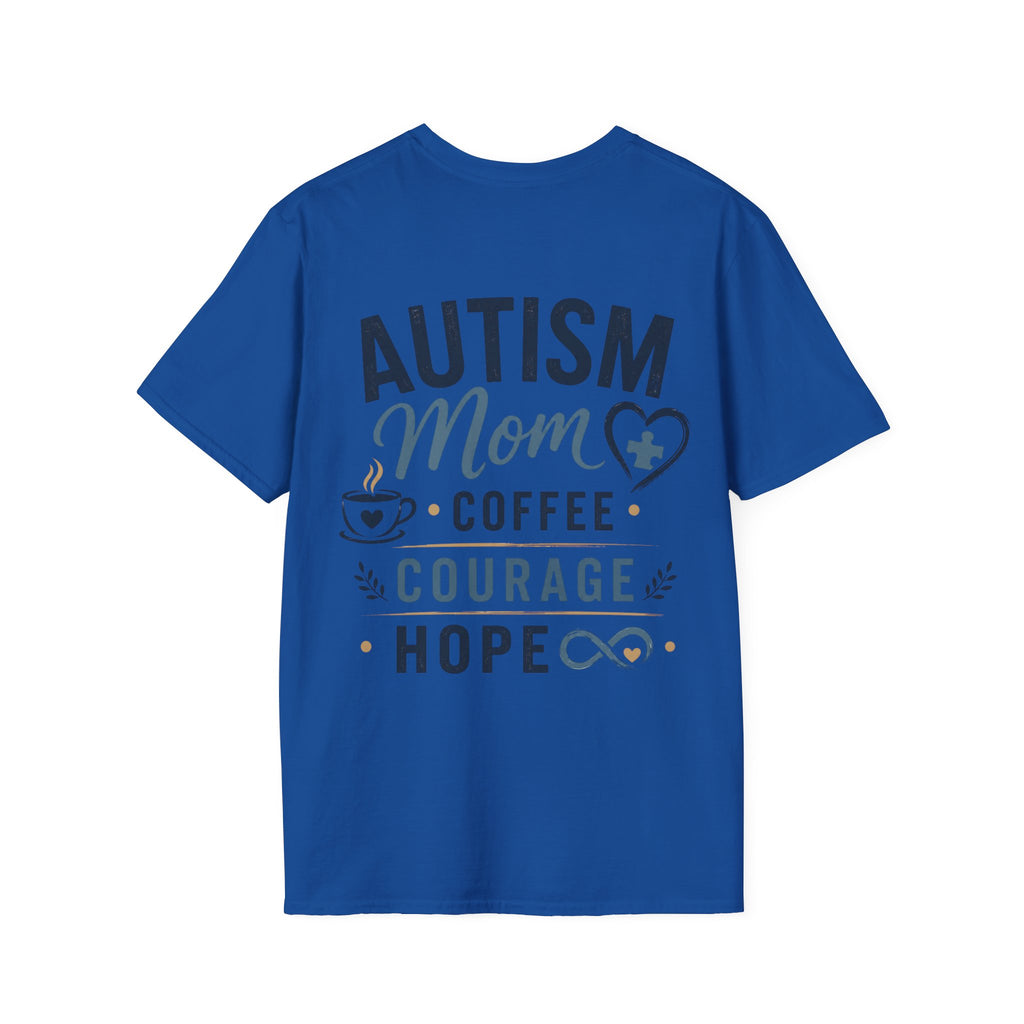 Autism Mom Shirt | Coffee Courage Hope Tee | Autism Mama T-Shirt | Special Needs Mom Gift | Autism Awareness Apparel | Neurodiversity