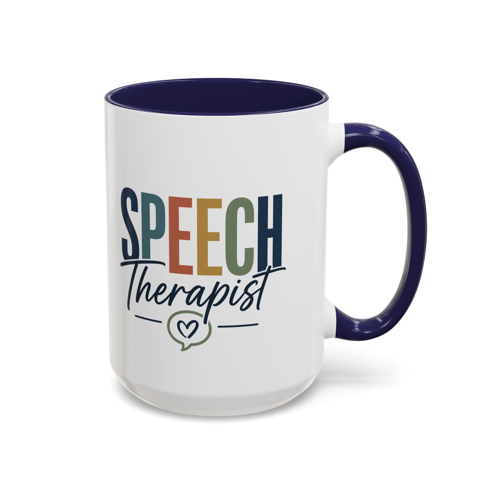 Speech Therapist Coffee Mug | Colorful Lettering Accent Mug