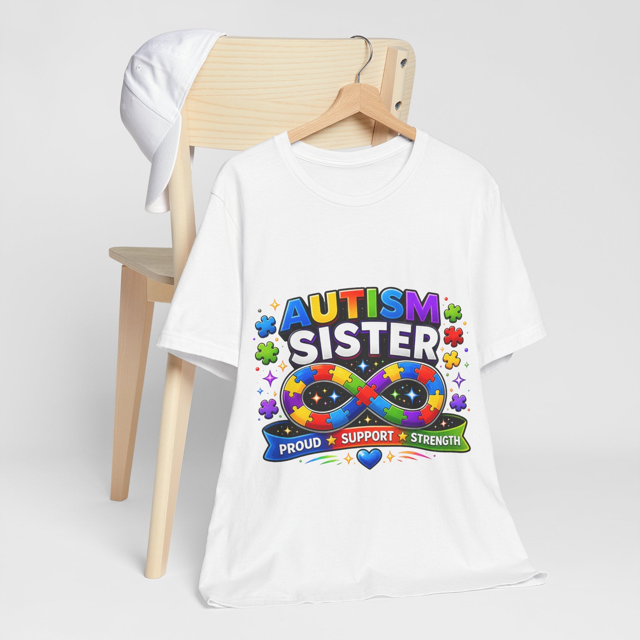 Autism Sister Tee | Puzzle Infinity Support Strength Shirt