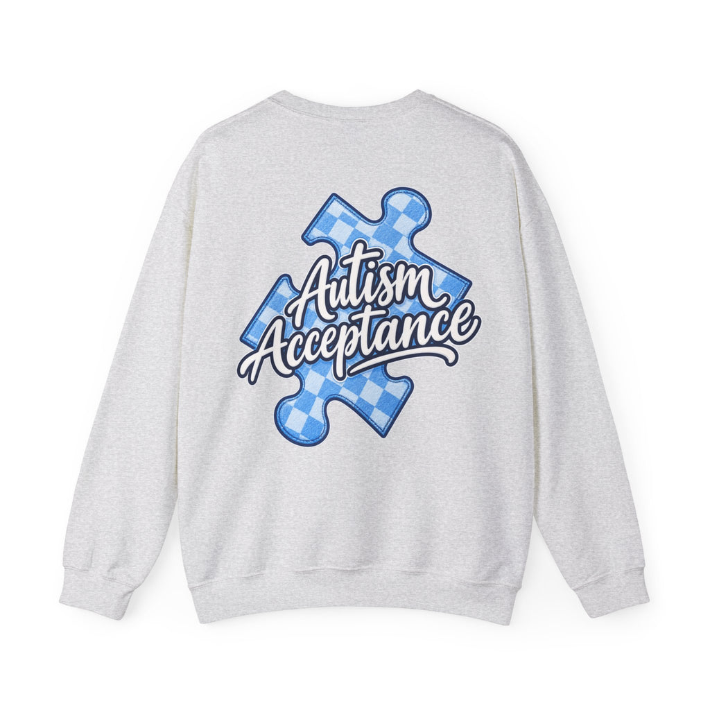 Autism Acceptance Sweatshirt, Puzzle Piece Awareness Crewneck, Autism Advocate Hoodie, Neurodiversity Gift, Autism Family Apparel