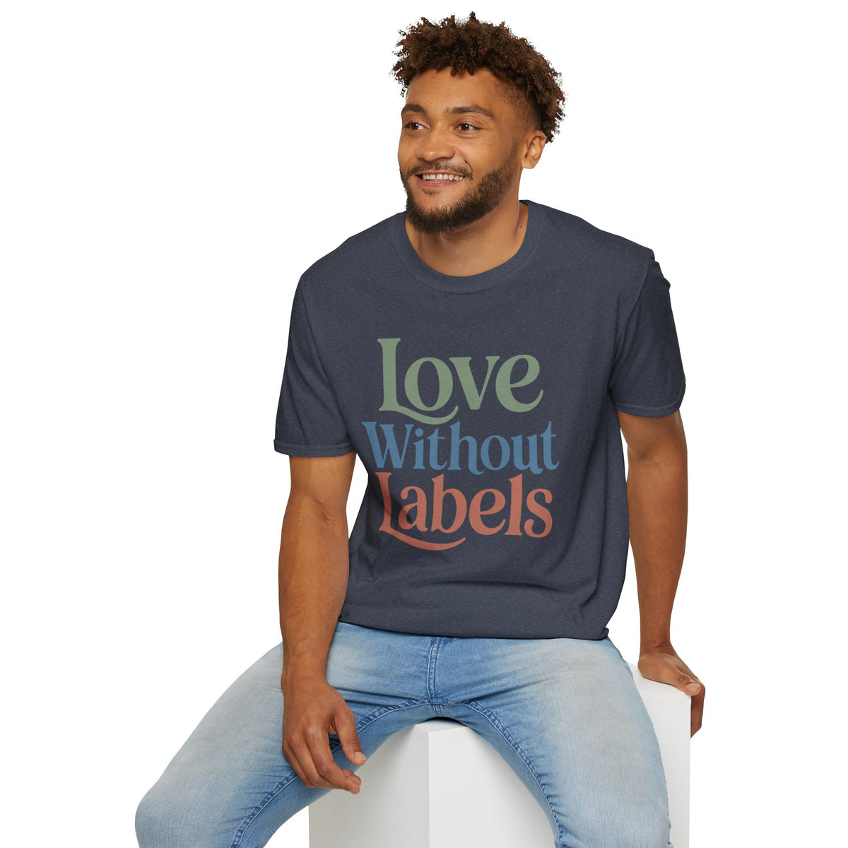 Love Without Labels T-Shirt, Inclusive Typography Tee, Autism Acceptance Shirt, Disability Inclusion Gift, Special Education Teacher Tee