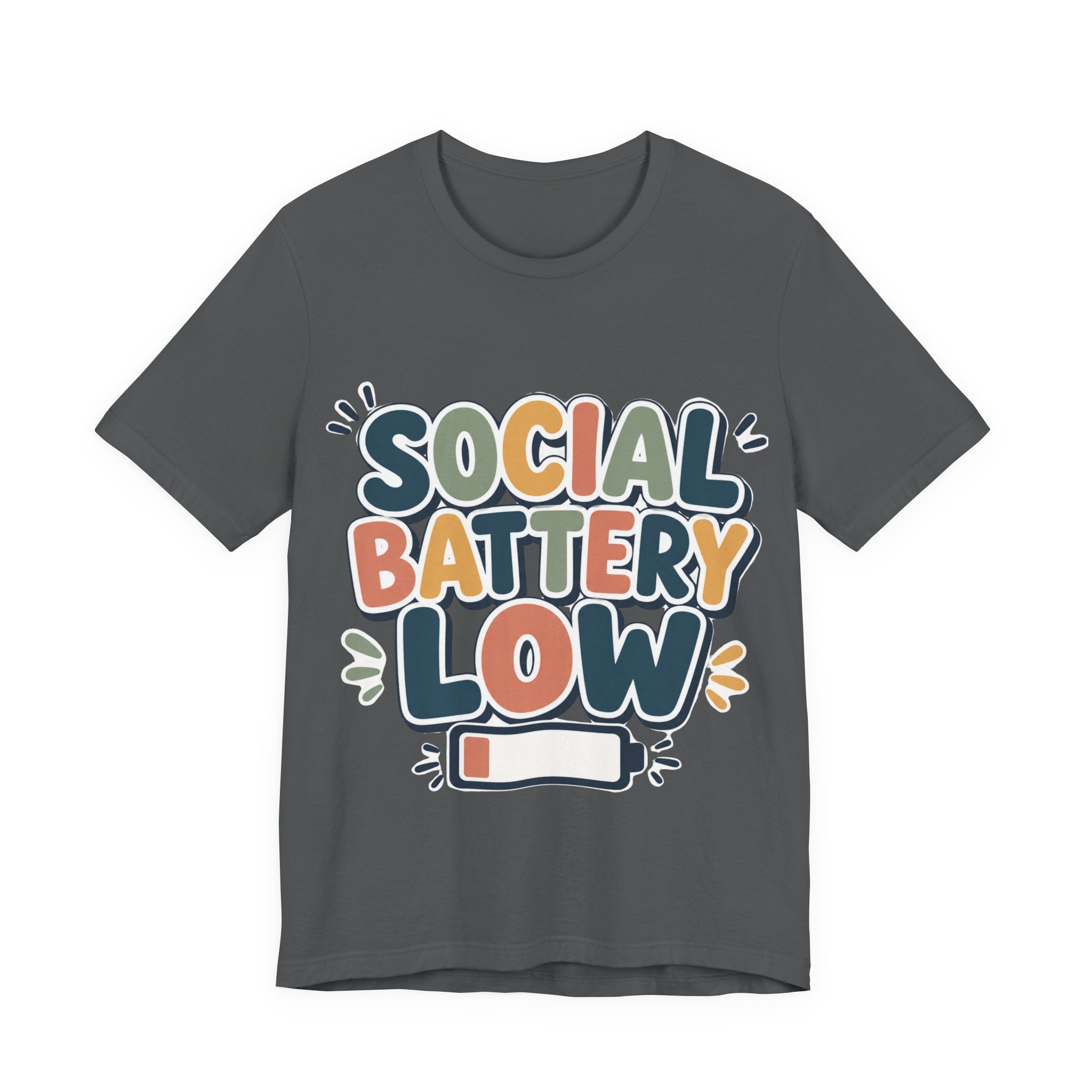 Social Battery Low T-Shirt — Funny Introvert Tee