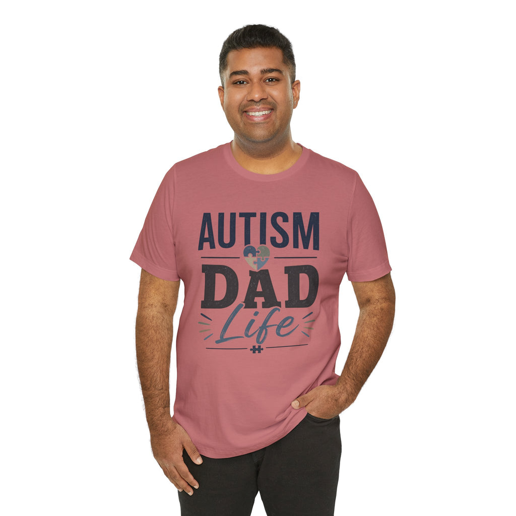 Autism Dad Life Shirt Autism Dad T Shirt Proud Autism Father Gift Autism Awareness Shirt Special Needs Dad Tee Puzzle Heart Design